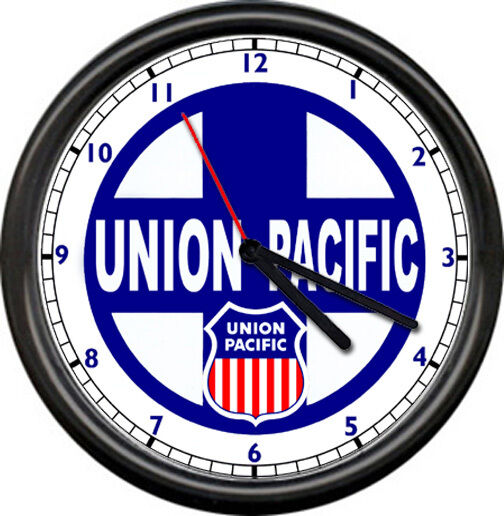 Union Pacific Lines Railroad Train Conductor Advertising Sign Wall Clock