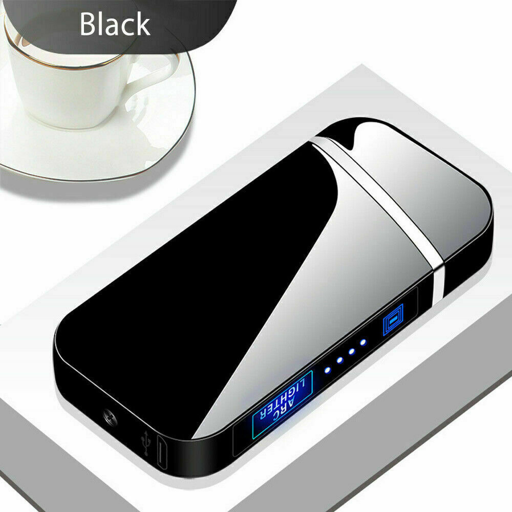 Dual Arc Electric Plasma Cigarette Lighter Rechargeable USB Flameless Windproof