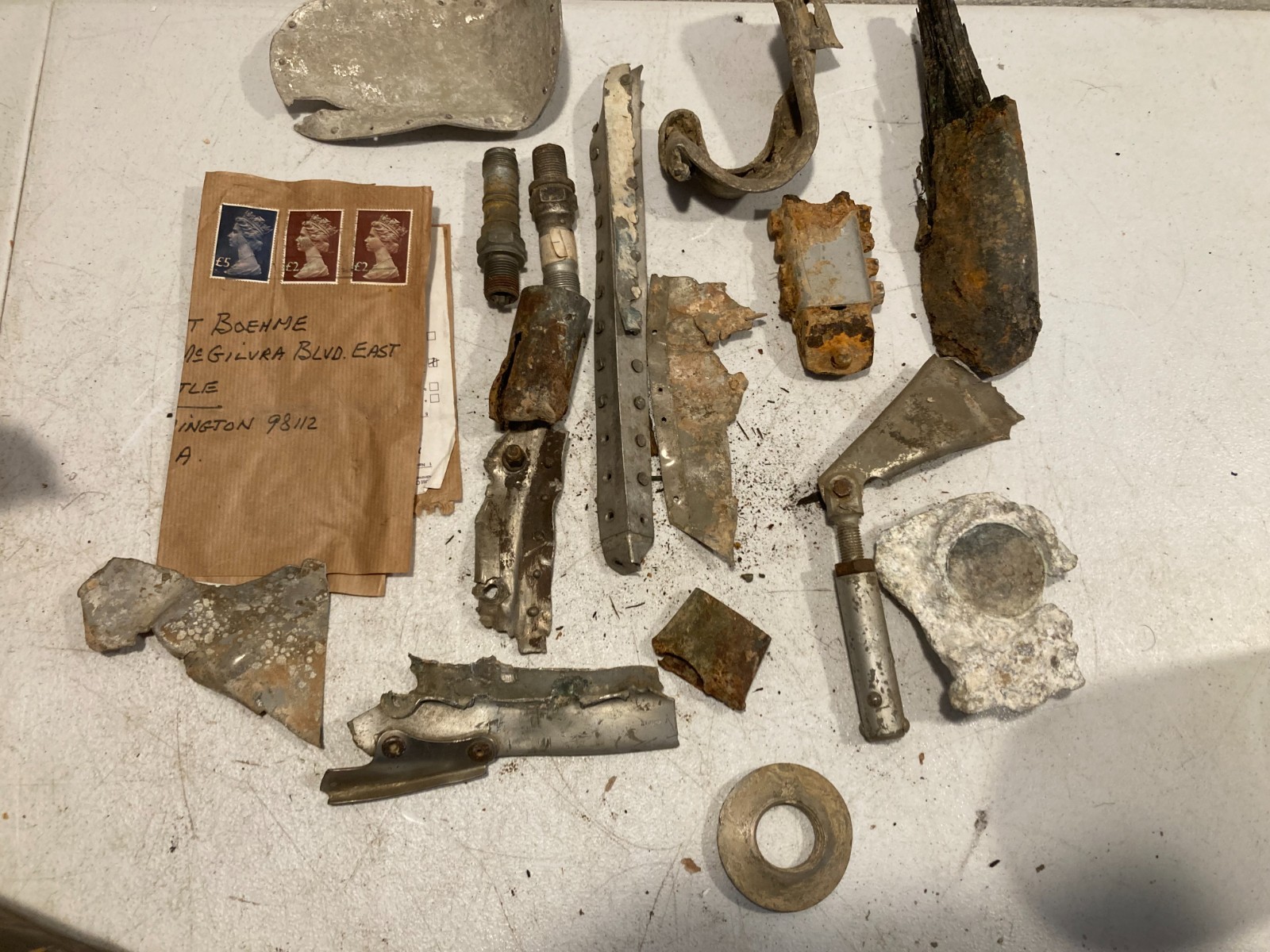 Authentic WWII Relic Aircraft Pieces Metal Detector Gears, Siding, & More Authentic WWII Relic Aircraft Pieces Metal Detector Gears, Siding, & More