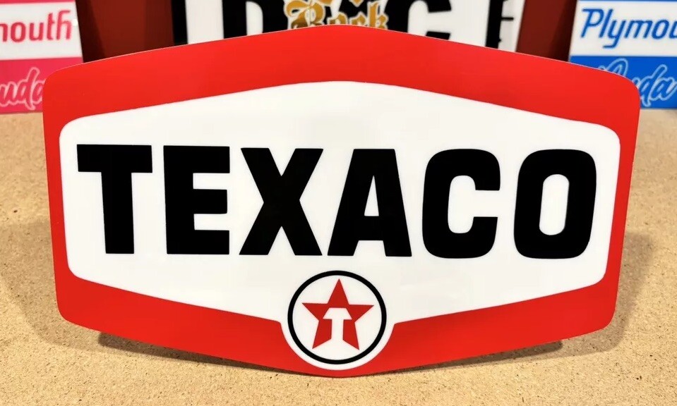 Handmade Texaco Acrylic & Vinyl Sign Many SzsNOT Cheap Tin/NO Printing-Oil & Gas Handmade Texaco Acrylic & Vinyl Sign Many SzsNOT Cheap Tin/NO Printing-Oil & Gas