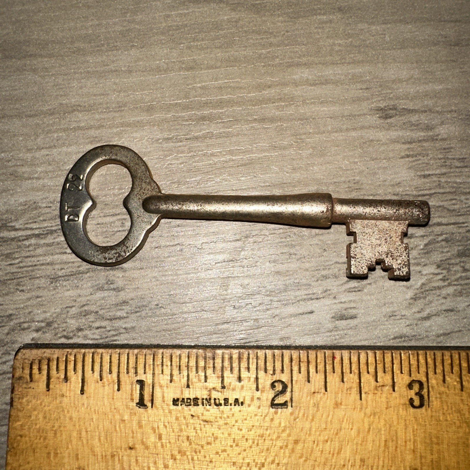 Antique Corbin Skeleton Key #DT22 Solid Barrel Key Original Key #6 Antique Corbin Skeleton Key #DT22 Solid Barrel Key Original Key #6