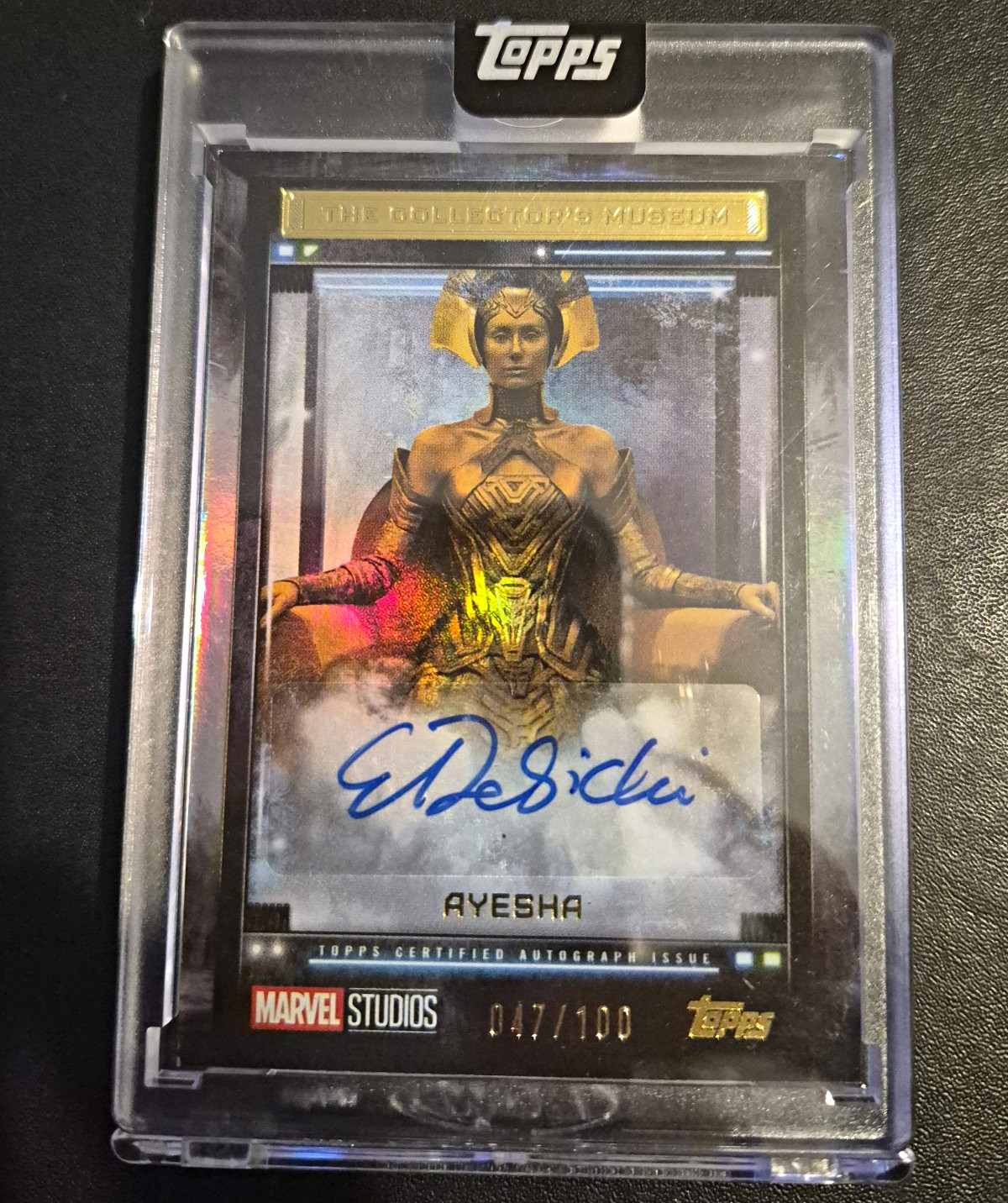 Topps 2025 Collectors Musuem - Ayesha (Elizabeth Debicki) Autograph Card 47/100 Topps 2025 Collectors Musuem - Ayesha (Elizabeth Debicki) Autograph Card 47/100