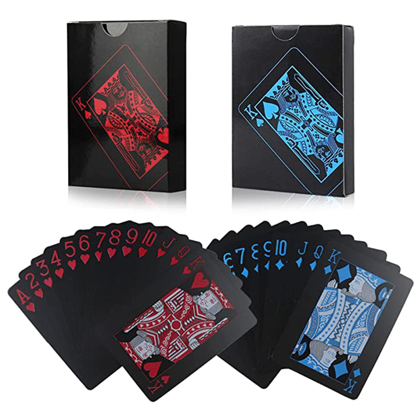 Poker Cards Cool Black Waterproof Deck of Cards 180-degree Bending usefulness