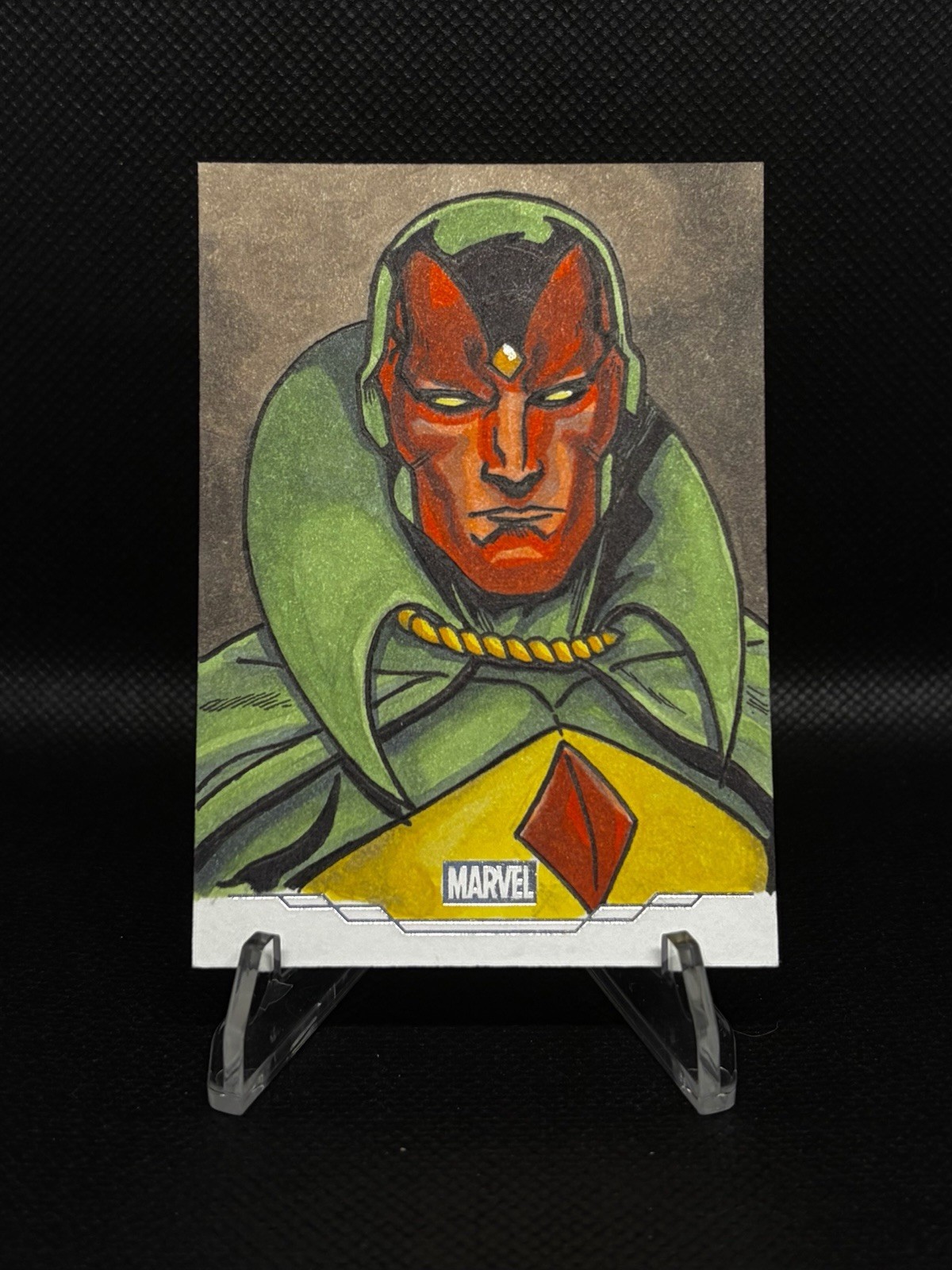 2025 Topps Chrome Marvel Studios Vision Sketch 1/1 Art By Marlon Kirk Fernandes 2025 Topps Chrome Marvel Studios Vision Sketch 1/1 Art By Marlon Kirk Fernandes