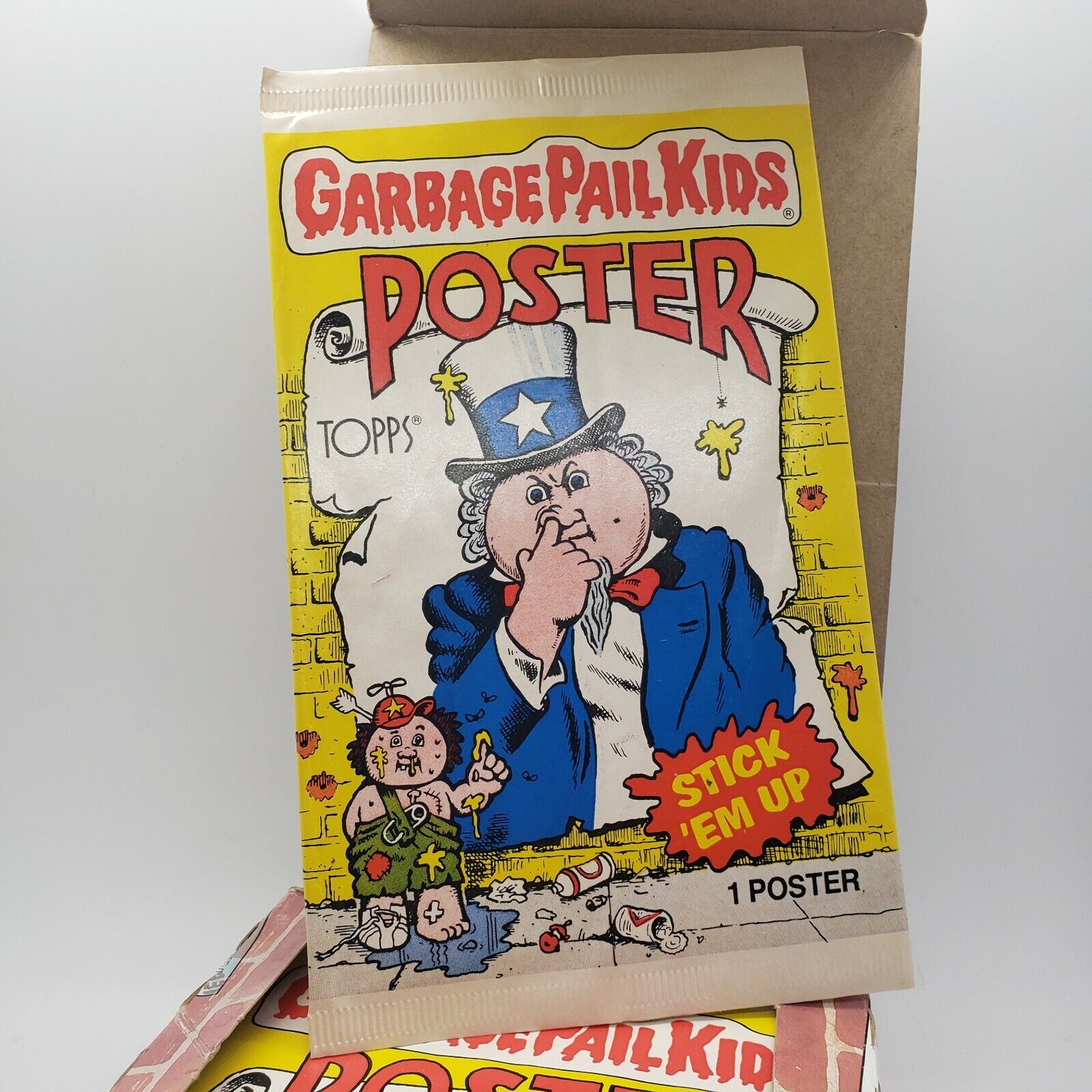 Vintage 1986 Garbage Pail Kids Poster Rare UNOPENED Pack GPK