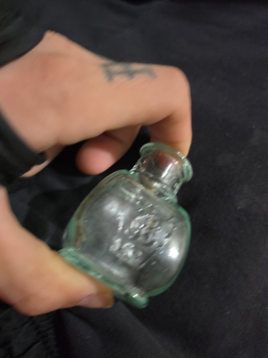 Vintage 1880s J.C. Blair & Co. Aqua Glass Ink Bottle Vintage 1880s J.C. Blair & Co. Aqua Glass Ink Bottle
