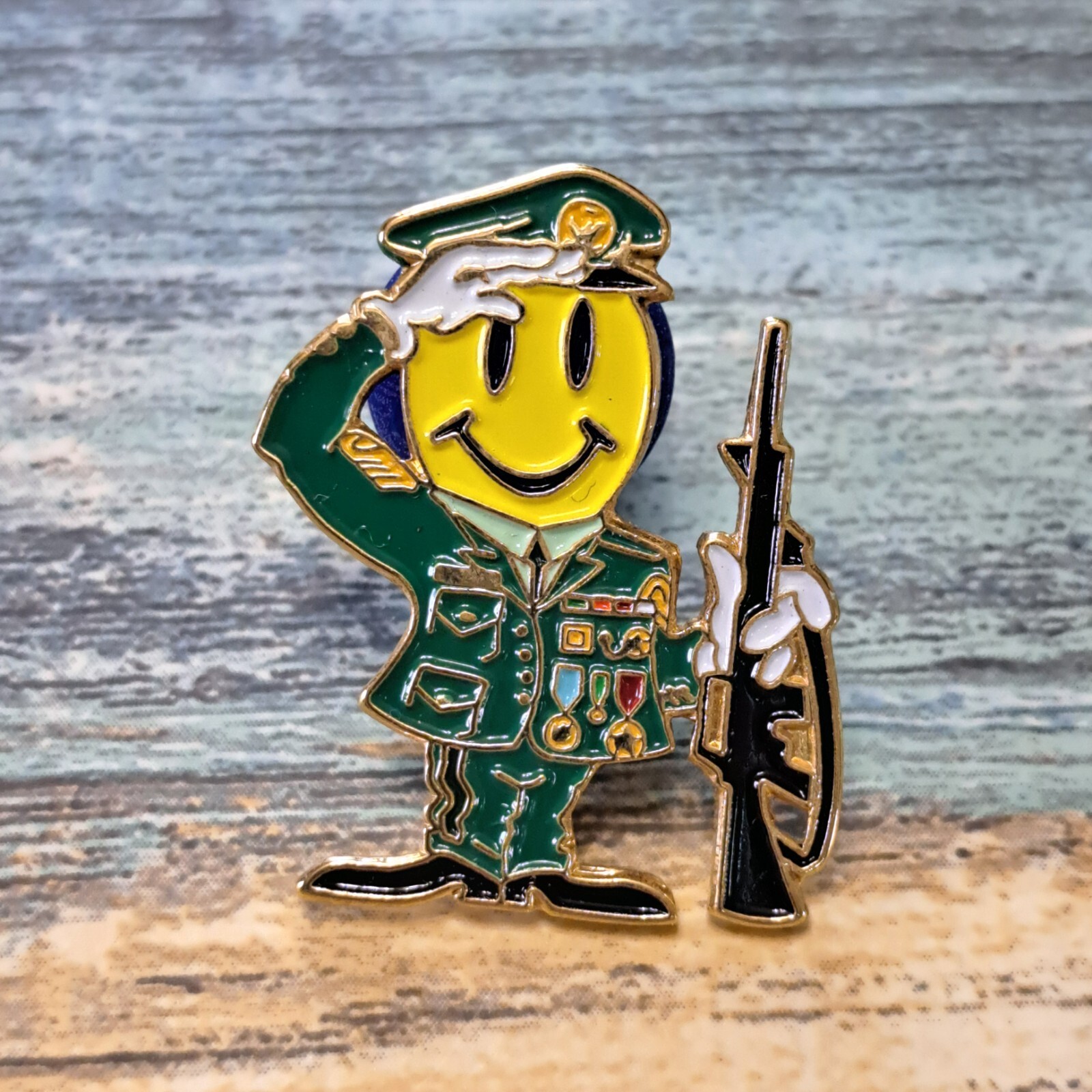 Walmart Employee Pin - Smiley Military Officer Uniform Walmart Employee Pin - Smiley Military Officer Uniform