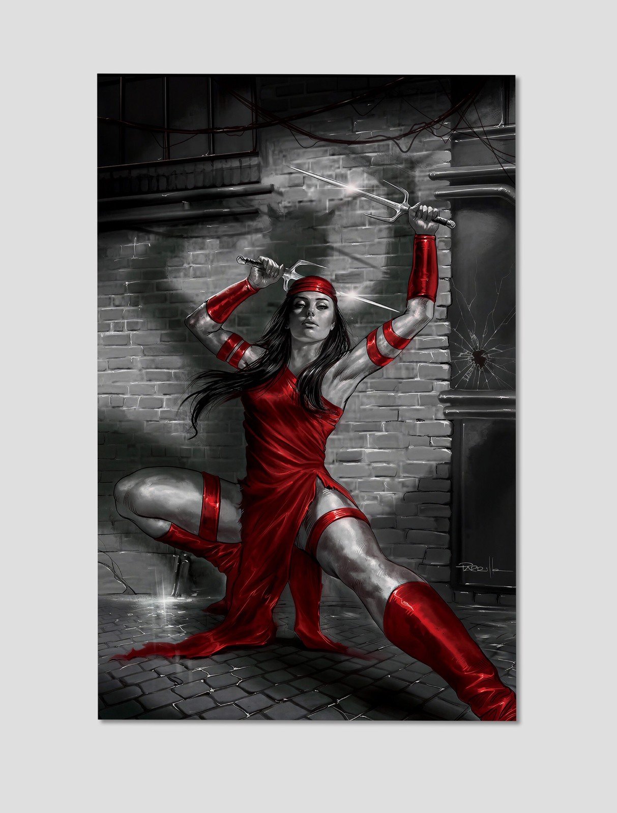 Elektra Black White & Blood #1  Giclee Print Poster 11"x17" - Marvel Wall Art