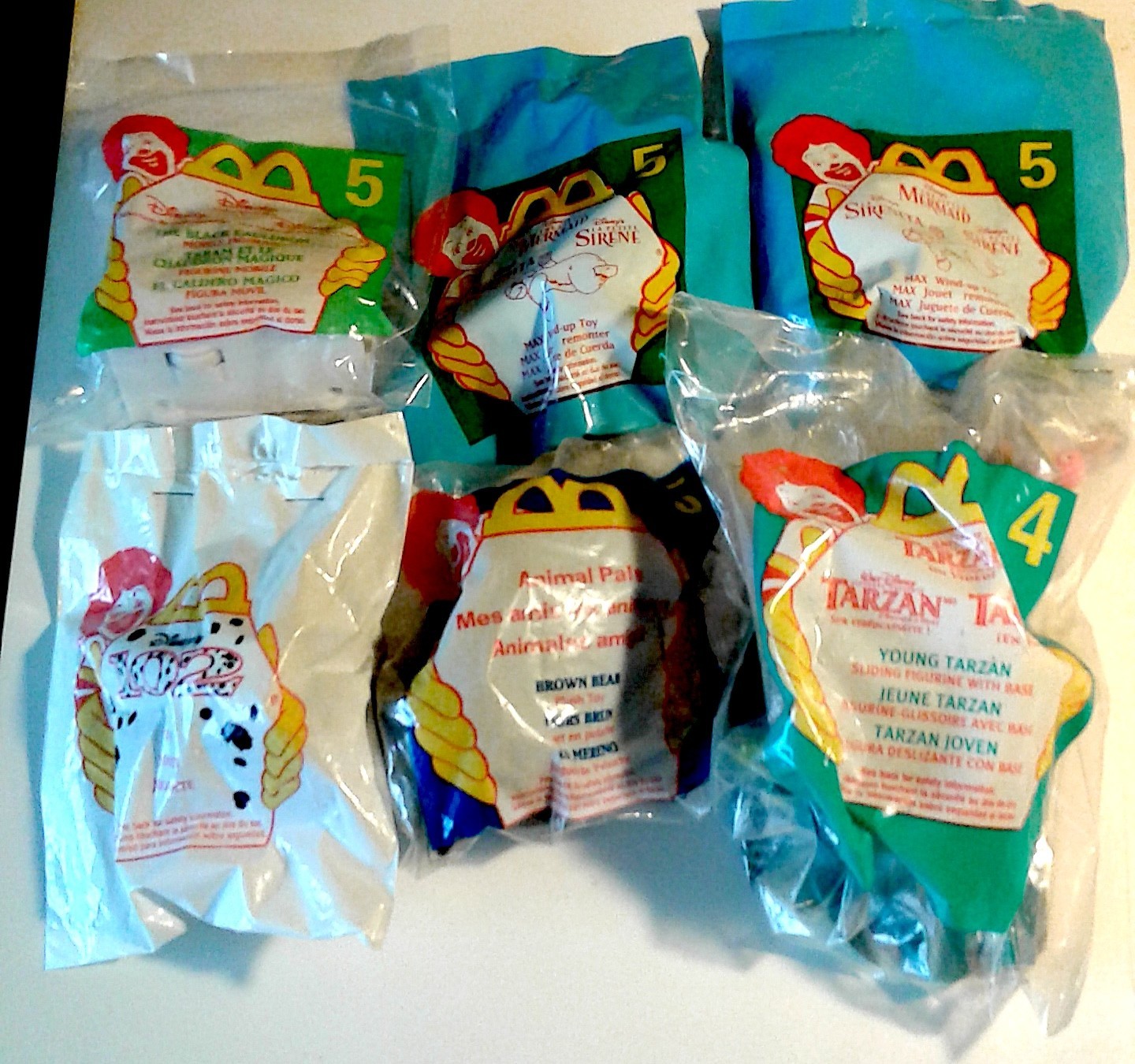 1997 /2000 McDONALDS MIXED HAPPY MEALS SET (6) SEALED TOYS C-PICS 1997 /2000 McDONALDS MIXED HAPPY MEALS SET (6) SEALED TOYS C-PICS