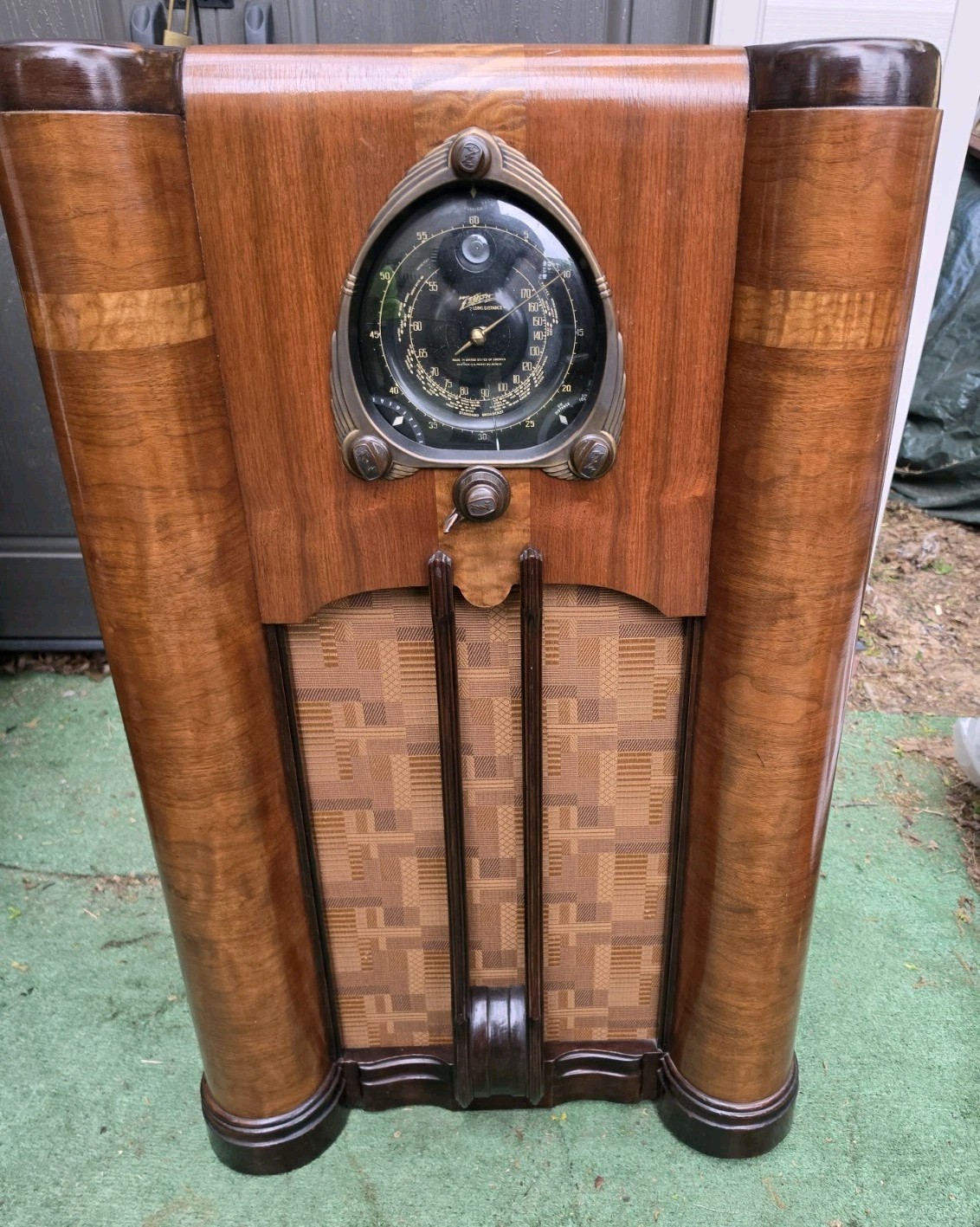 ZENITH ART-DECO CONSOLE TUBE RADIO 9S962 ZENITH ART-DECO CONSOLE TUBE RADIO 9S962