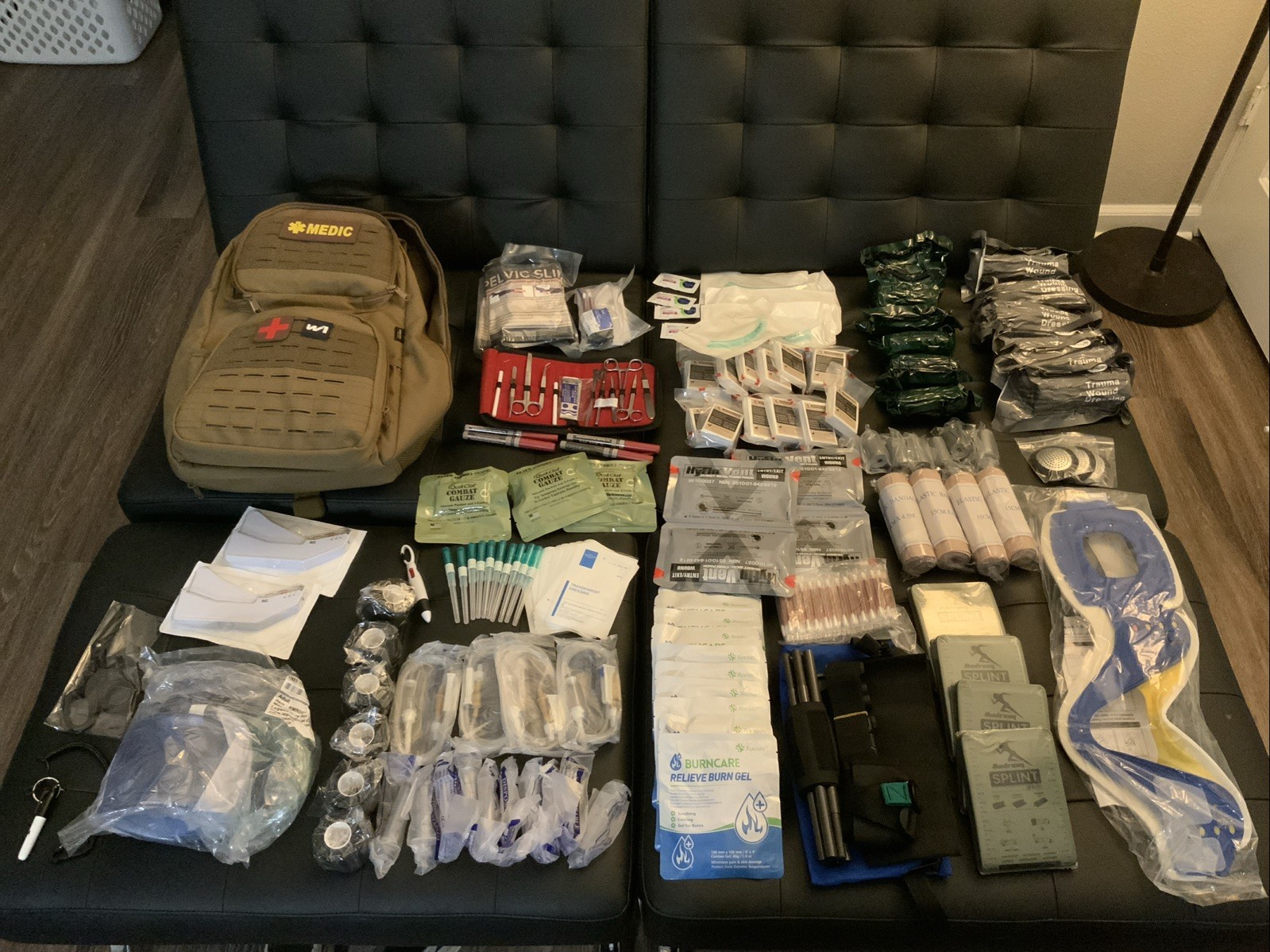 W1 Combat Medic Aid Bag (Stocked And Unexpired)- 322 Pieces W1 Combat Medic Aid Bag (Stocked And Unexpired)- 322 Pieces