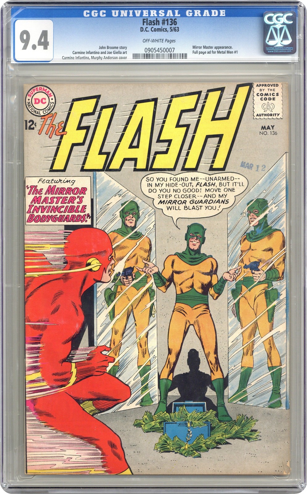Flash #136 CGC 9.4 1963 0905450007 Flash #136 CGC 9.4 1963 0905450007