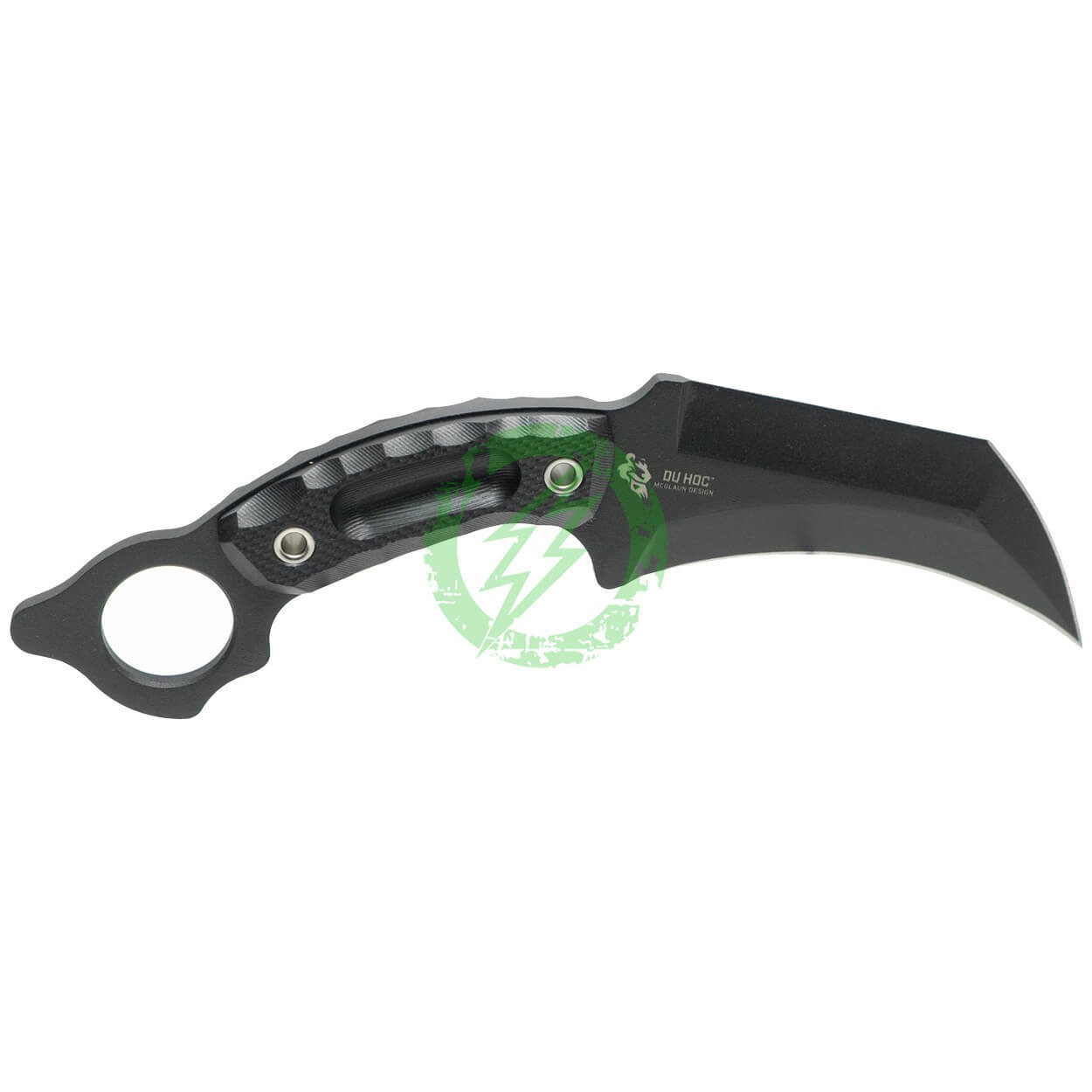 CRKT DU HOC Black Fixed Blade Knife with G10 Handle & Sheath