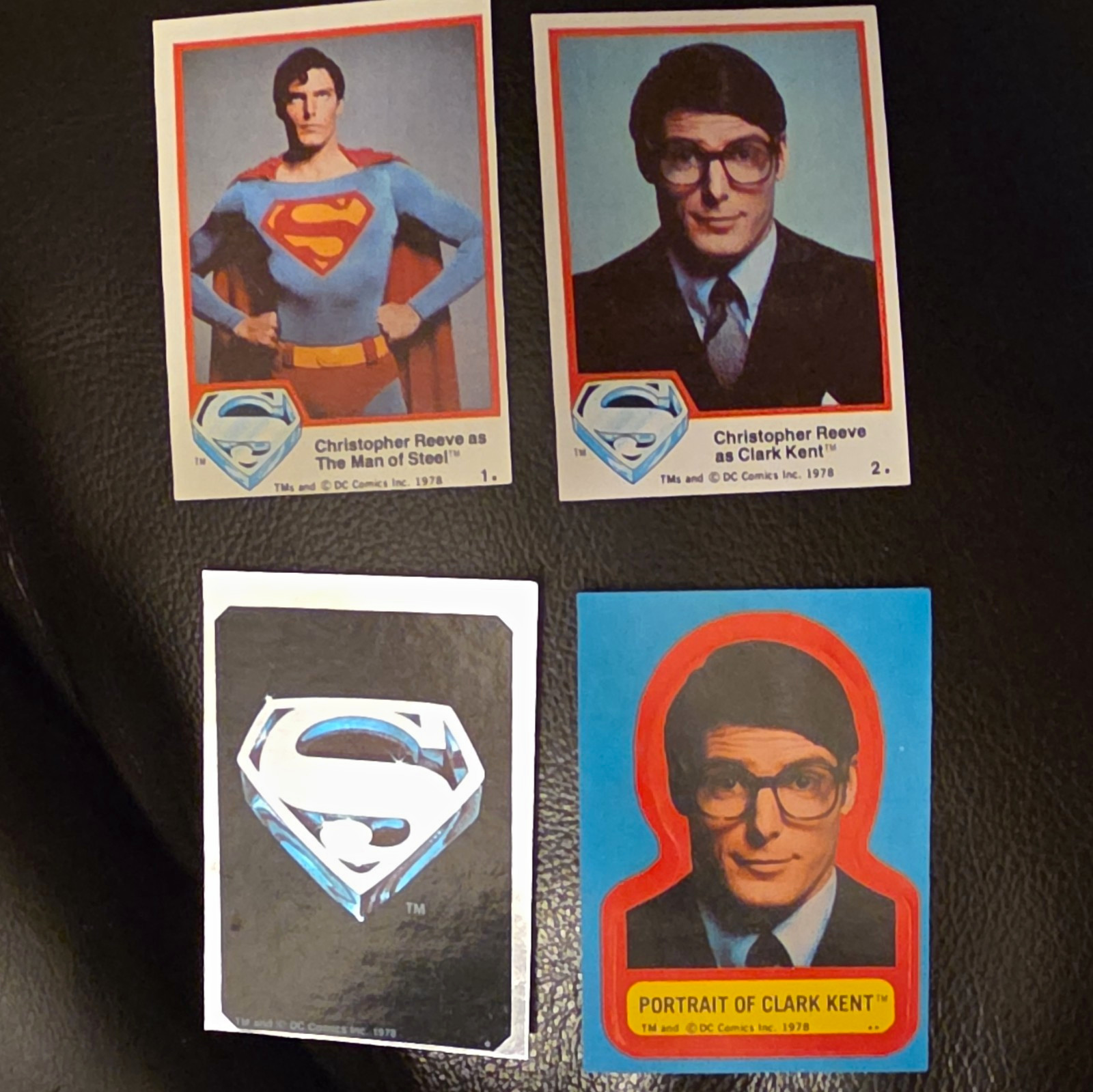 Topps 1978 Superman / Clark Kent - 2 Card  "ROOKIE" Lot #1-2 with Stickers