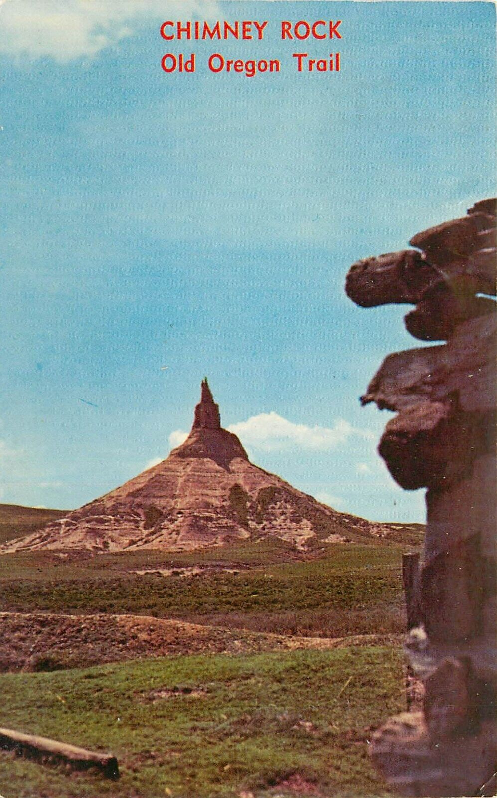 Chimney Rock Old Oregon Trail Oregon OR pm 1970 Postcard