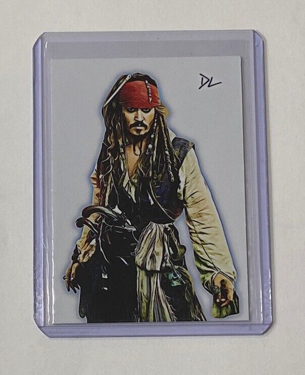 Captain Jack Sparrow Limited Edition Artist Signed Johnny Depp Trading Card 4/10