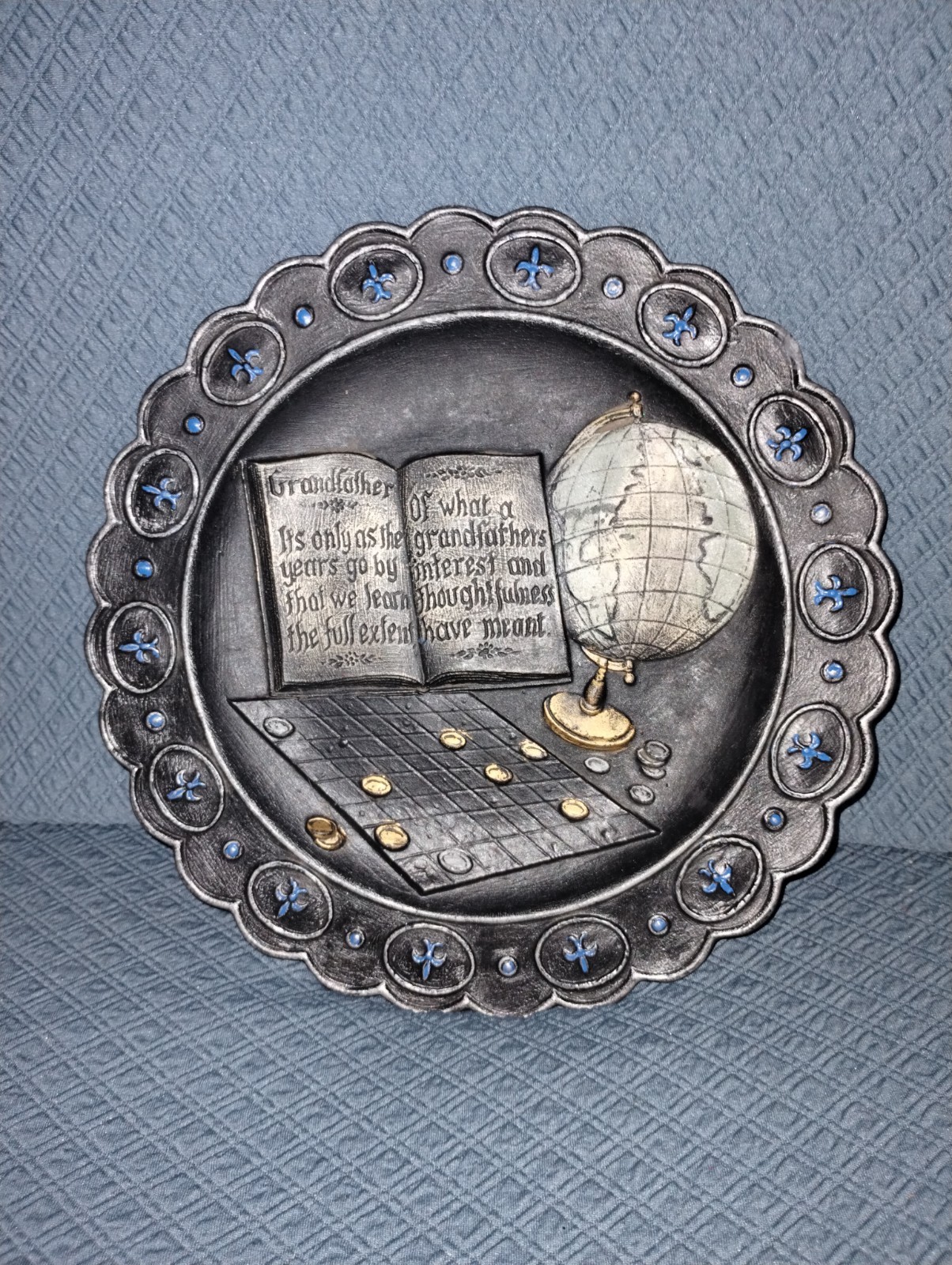Vintage 1979 Garrett Grandfather Ceramic Plate
