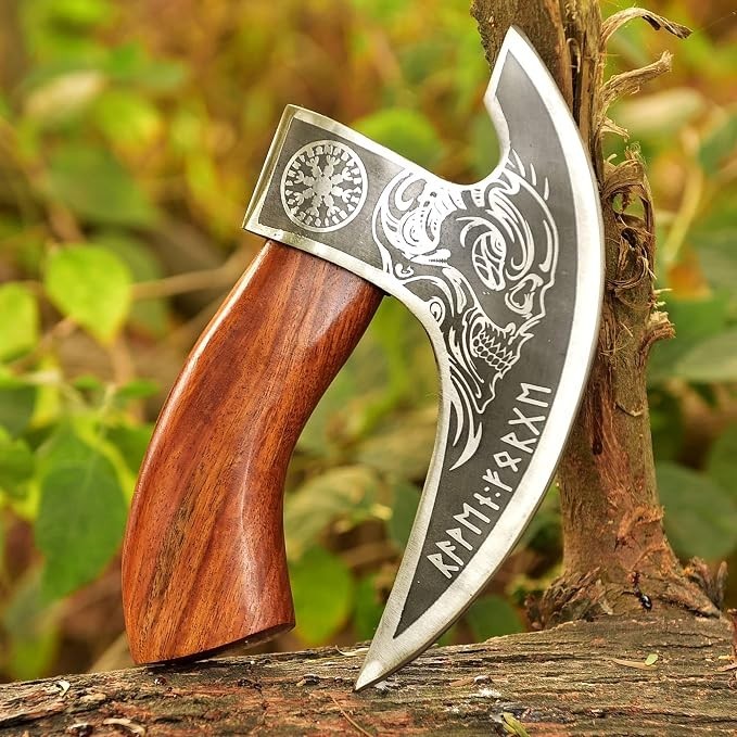 Viking Pizza Cutter Axe Hand Forged Carbon Steel Mini Pizza Axe Leather Sheath M Viking Pizza Cutter Axe Hand Forged Carbon Steel Mini Pizza Axe Leather Sheath M