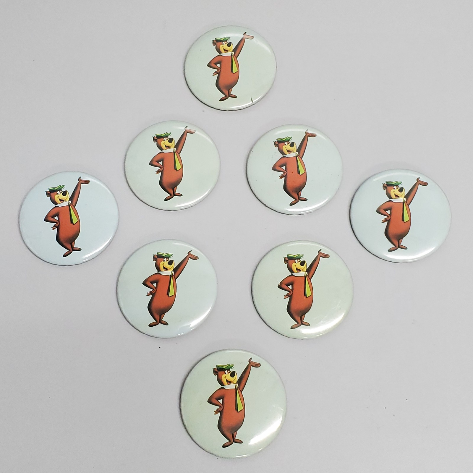 1x Vintage 1989 2 1/8"" Yogi Bear Button Pin Hanna Barbera Nancy Sales Co 1x Vintage 1989 2 1/8"" Yogi Bear Button Pin Hanna Barbera Nancy Sales Co