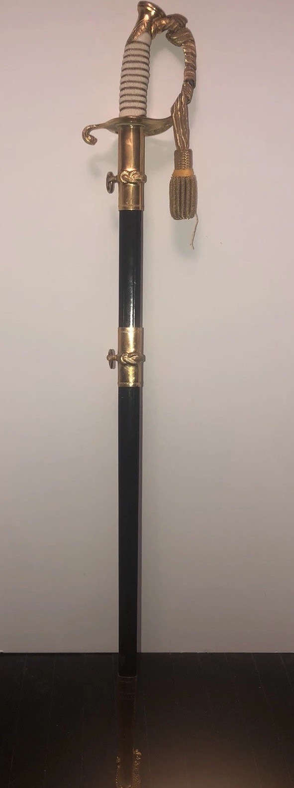 Vintage Naval USN Officer's Sword with Scabbard and Case, Made in Germany Vintage Naval USN Officer's Sword with Scabbard and Case, Made in Germany