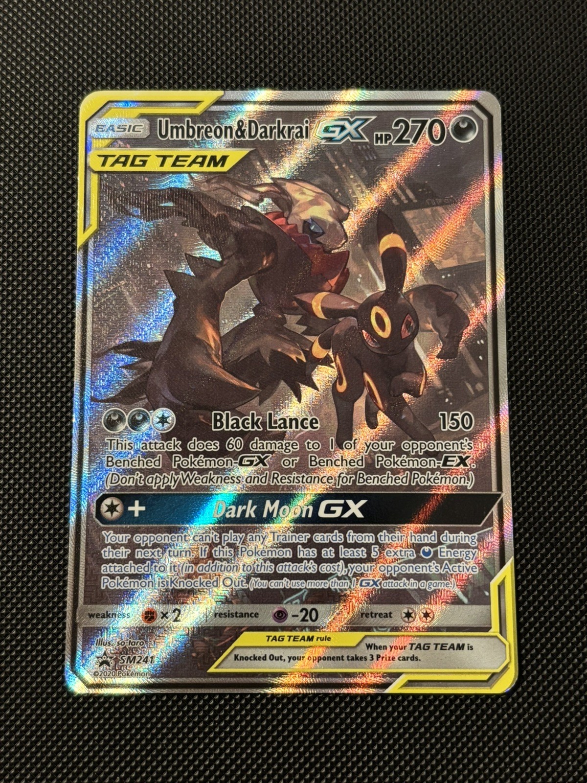 Pokémon TCG Umbreon & Darkrai GX Black Star Promo Tag Team SM241 Pokémon TCG Umbreon & Darkrai GX Black Star Promo Tag Team SM241