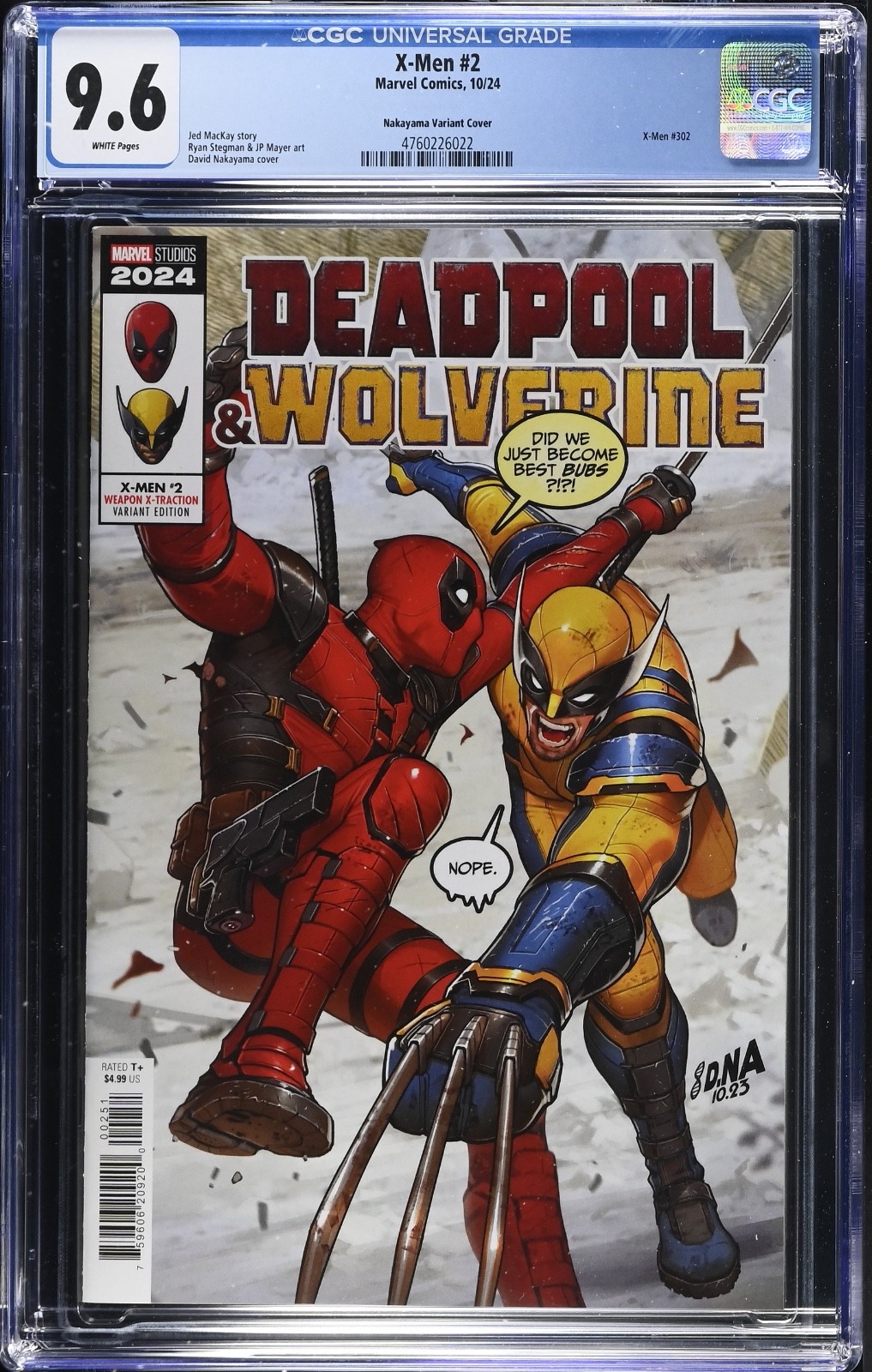 X-MEN #2G CGC 9.6🥇1st APP OF BEN LIU🥇DAVID NAKAYAMA DEADPOOL WOLVERINE VARIANT X-MEN #2G CGC 9.6🥇1st APP OF BEN LIU🥇DAVID NAKAYAMA DEADPOOL WOLVERINE VARIANT