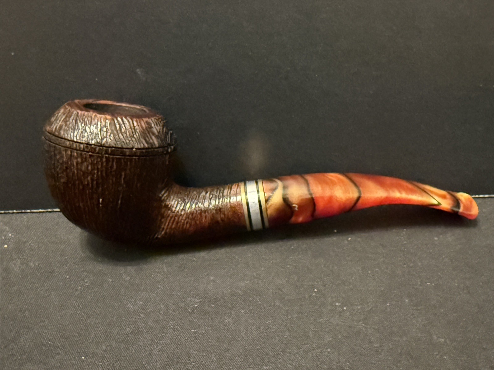 BARACCINI FILO ROSSO Bent Rhodesian Pipe - Made in Italy (Ships Free) BARACCINI FILO ROSSO Bent Rhodesian Pipe - Made in Italy (Ships Free)
