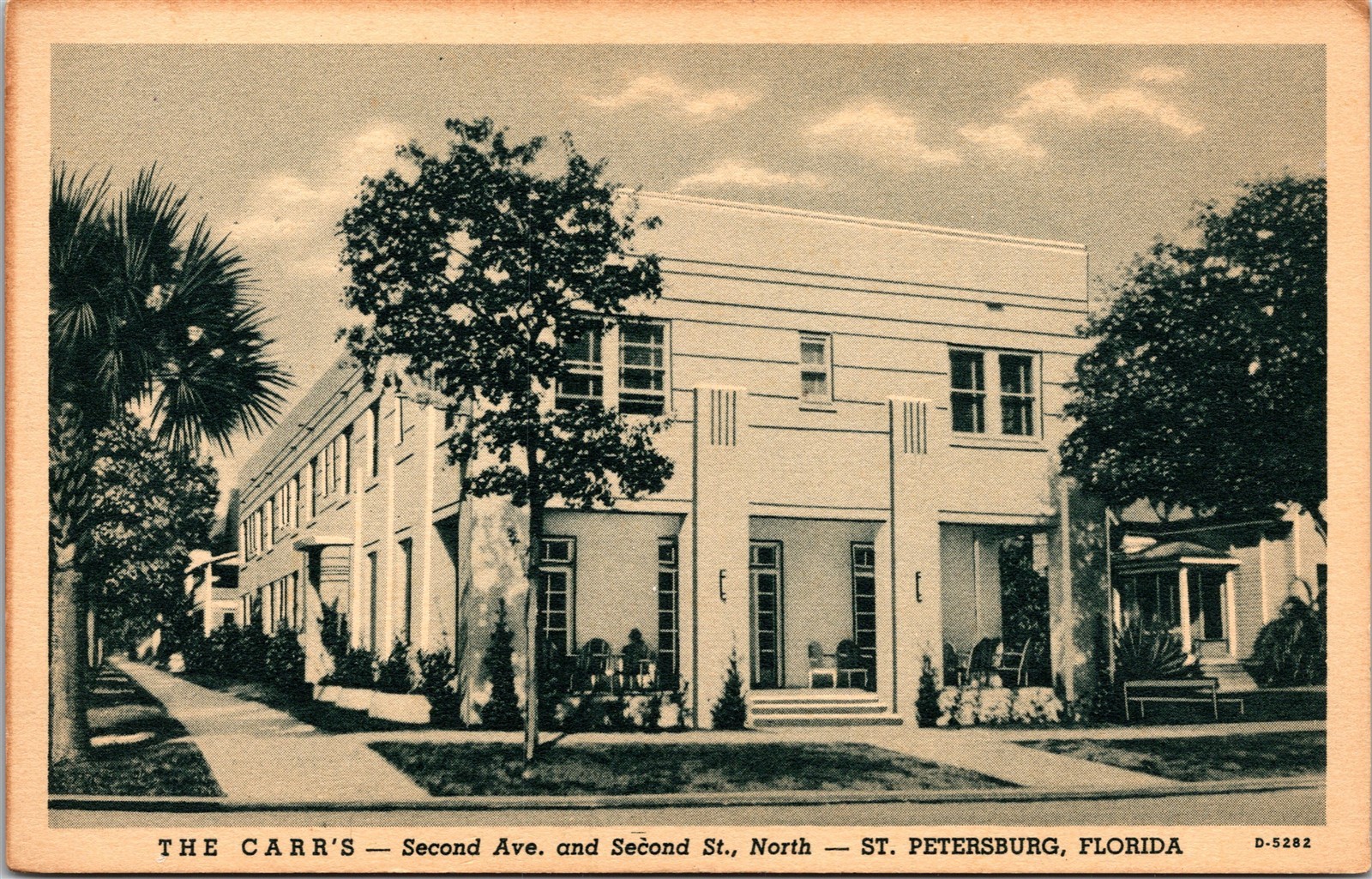 The Carr's Hotel St. Petersburg Florida FL Unposted Postcard The Carr's Hotel St. Petersburg Florida FL Unposted Postcard