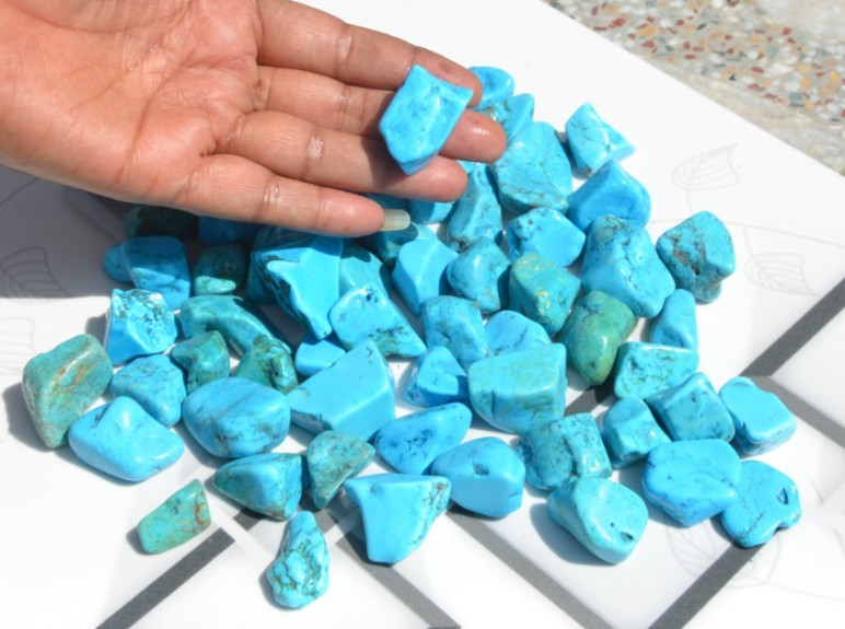 SLEEPING BEAUTY TURQUOISE NUGGETS ROUGH - 1/2 POUND LOTS - VERY HIGH QUALITY