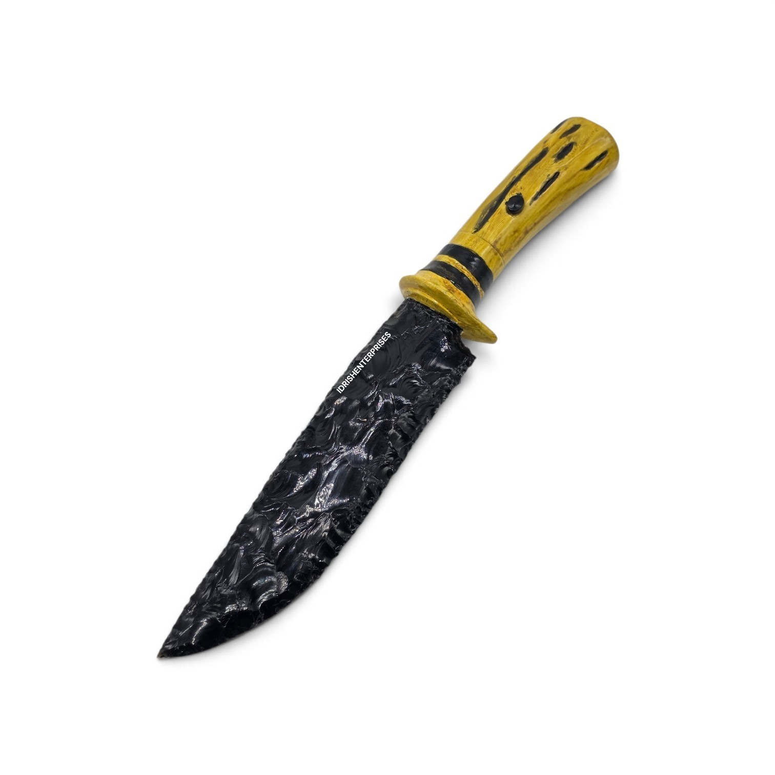 Handcrafted Natural Black Obsidian Decorative Knife 11–12 Inch Artisan Stone. Handcrafted Natural Black Obsidian Decorative Knife 11–12 Inch Artisan Stone.