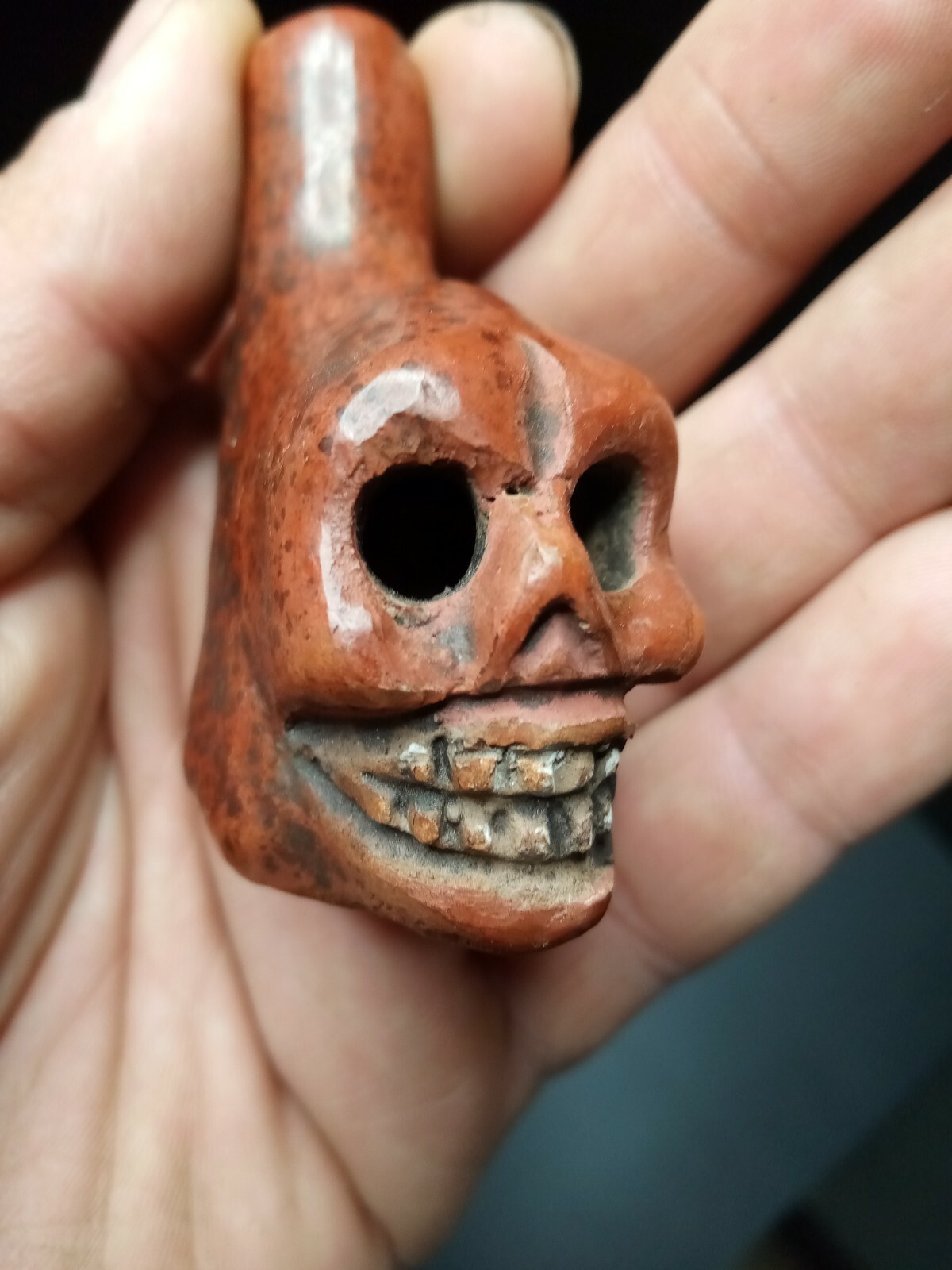 Death Whistle, Loud, Red, Small, Real, Aztec, Maya, Original, Hand Crafted. Death Whistle, Loud, Red, Small, Real, Aztec, Maya, Original, Hand Crafted.