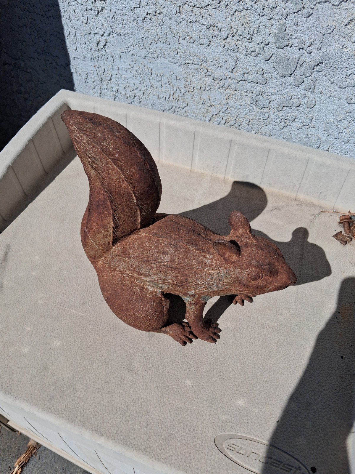 Vintage Japanese Meiji Style Cast Metal Squirrel Figurine 9" Tall Vintage Japanese Meiji Style Cast Metal Squirrel Figurine 9" Tall