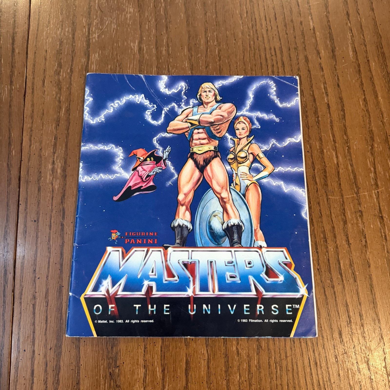 1983 Panini Masters of the Universe He-Man Sticker Album Incomplete Vintage MOTU 1983 Panini Masters of the Universe He-Man Sticker Album Incomplete Vintage MOTU