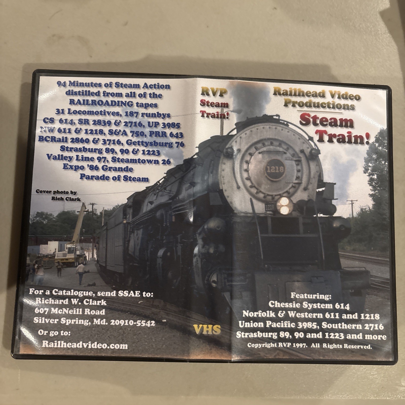 vhs 1997 steam trains locomotives Richard Clark Super Rare 1218 611 3985 & More vhs 1997 steam trains locomotives Richard Clark Super Rare 1218 611 3985 & More