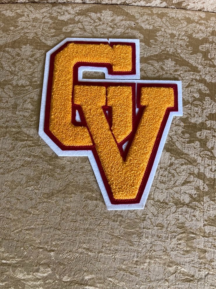 Vintage Central Valley High School Letterman Patch Chenille CV Ceres CA Felt Vintage Central Valley High School Letterman Patch Chenille CV Ceres CA Felt