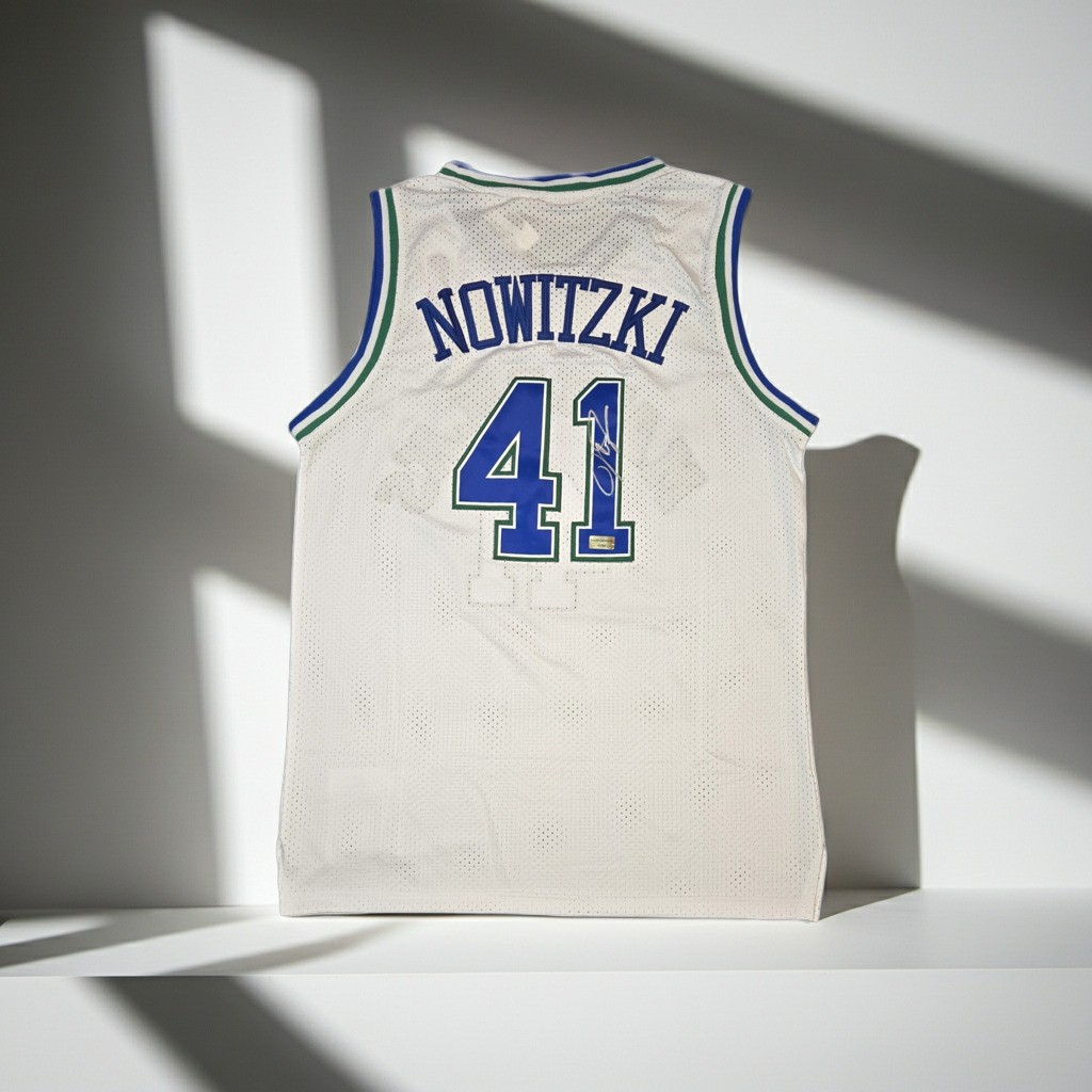 Dirk Nowitzki Signed Jersey #41 Dallas Mavericks w/COA (L) Dirk Nowitzki Signed Jersey #41 Dallas Mavericks w/COA (L)