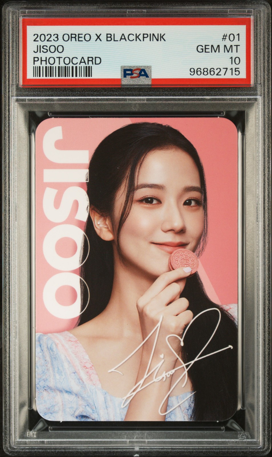 2023 OREO X BLACKPINK PHOTOCARDS #01 JISOO PSA 10 2023 OREO X BLACKPINK PHOTOCARDS #01 JISOO PSA 10