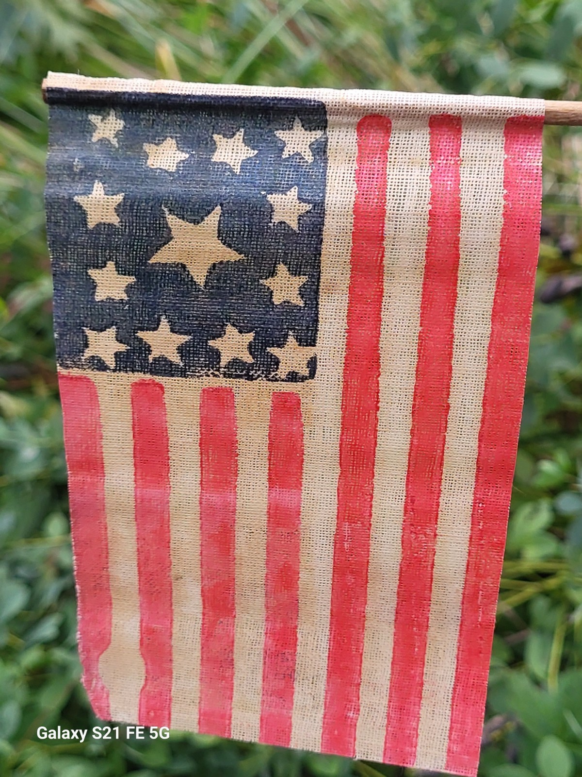 Antique Old US Early 13 Star Medallion Parade Flag Civil War Centennial 1876 19c Antique Old US Early 13 Star Medallion Parade Flag Civil War Centennial 1876 19c