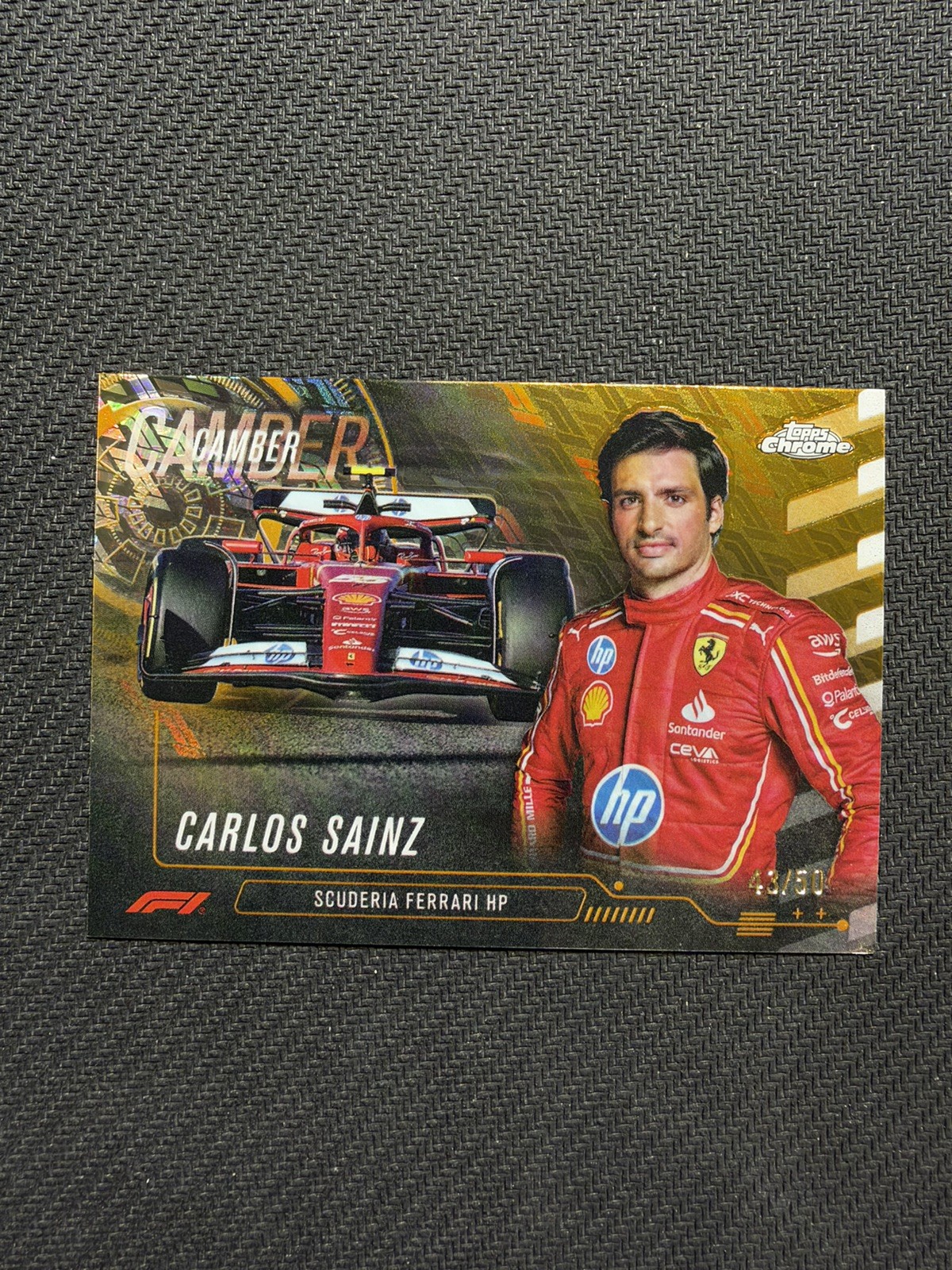 2024 Topps Chrome F1 Racing Camber CAM-2 Carlos Sainz Logofractor /50