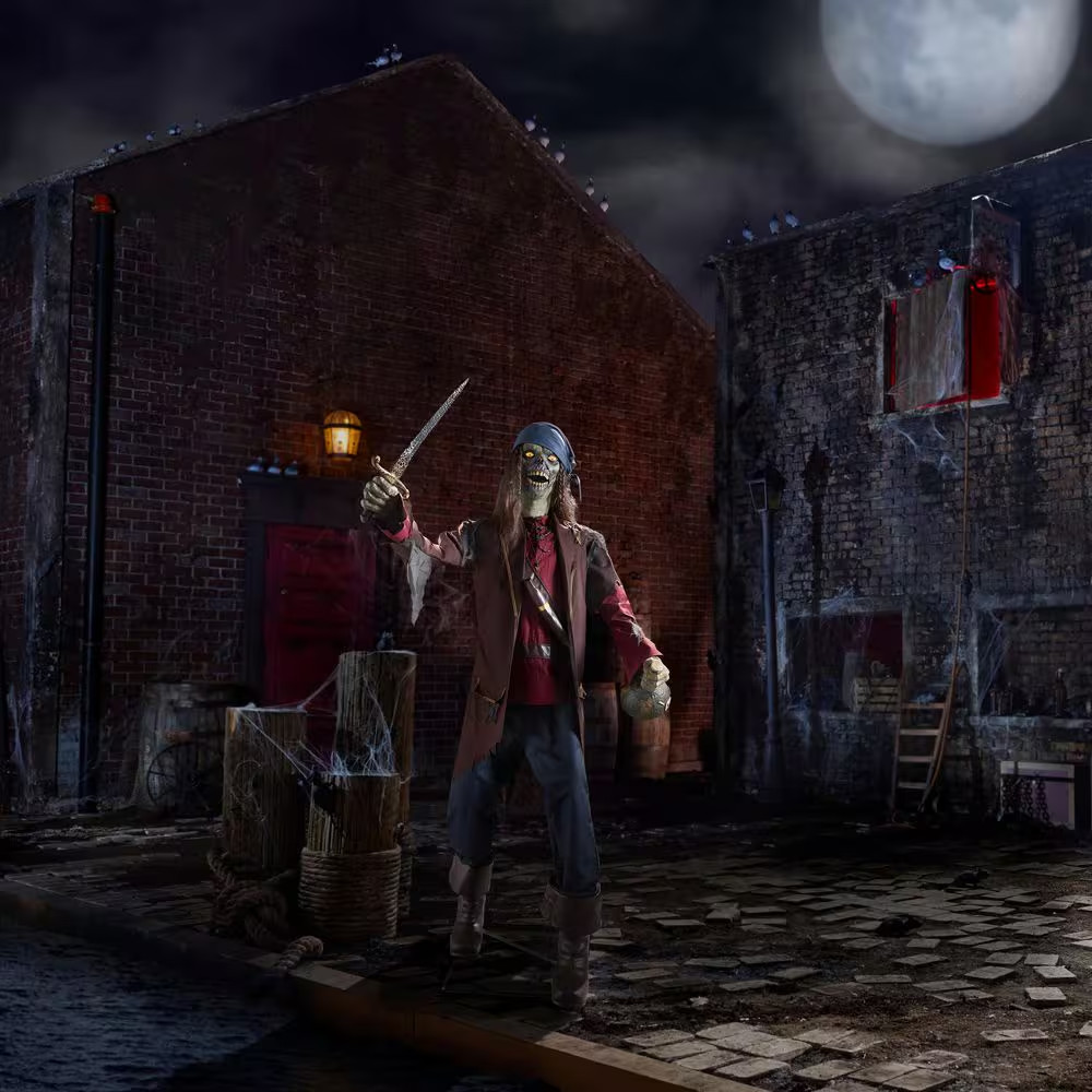 6 FT Dead Water Animated LED Zombie Pirate 6 FT Dead Water Animated LED Zombie Pirate