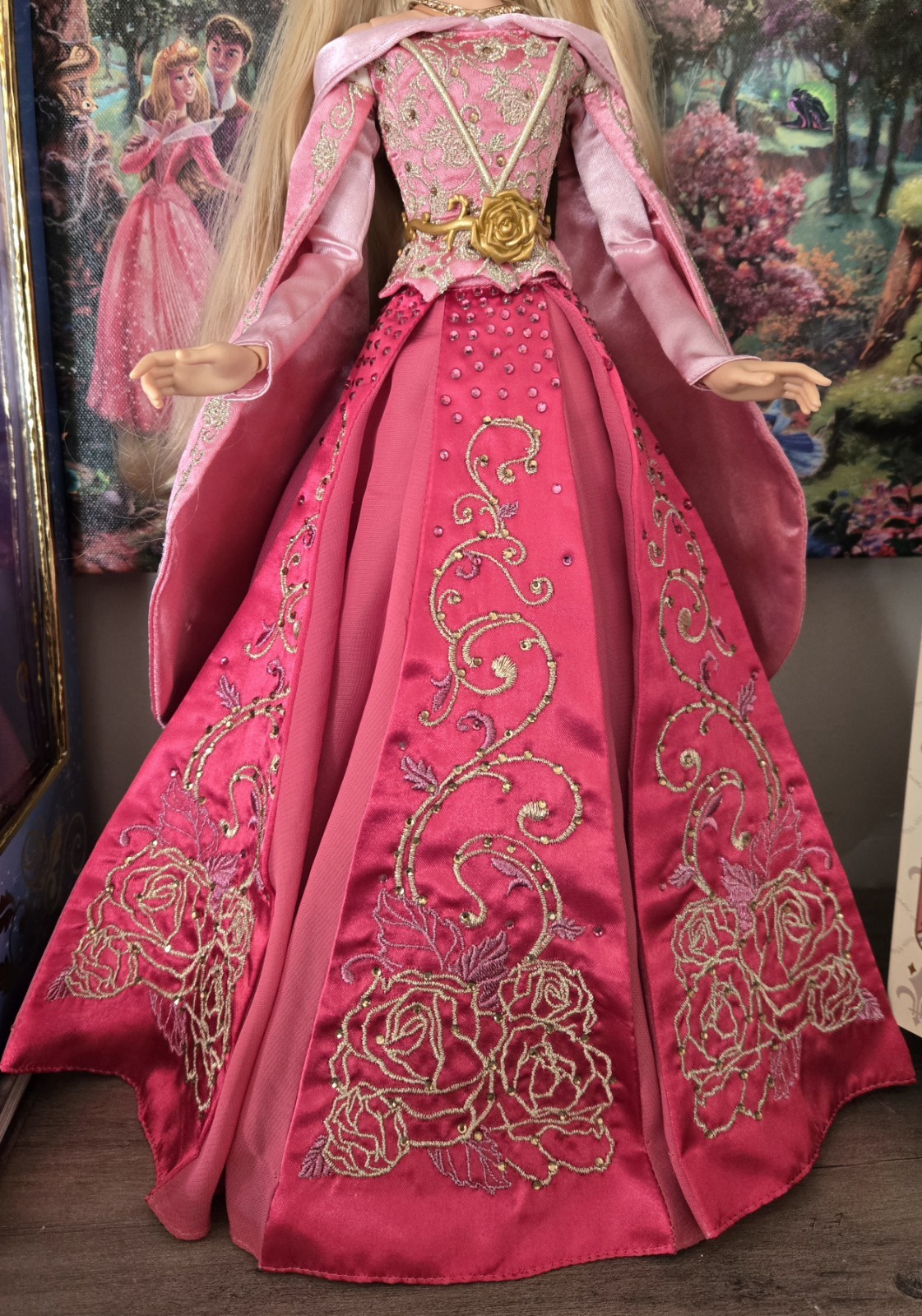 Disney Limited Edition Doll Dress Pink Sleeping Beauty Aurora 17" 
