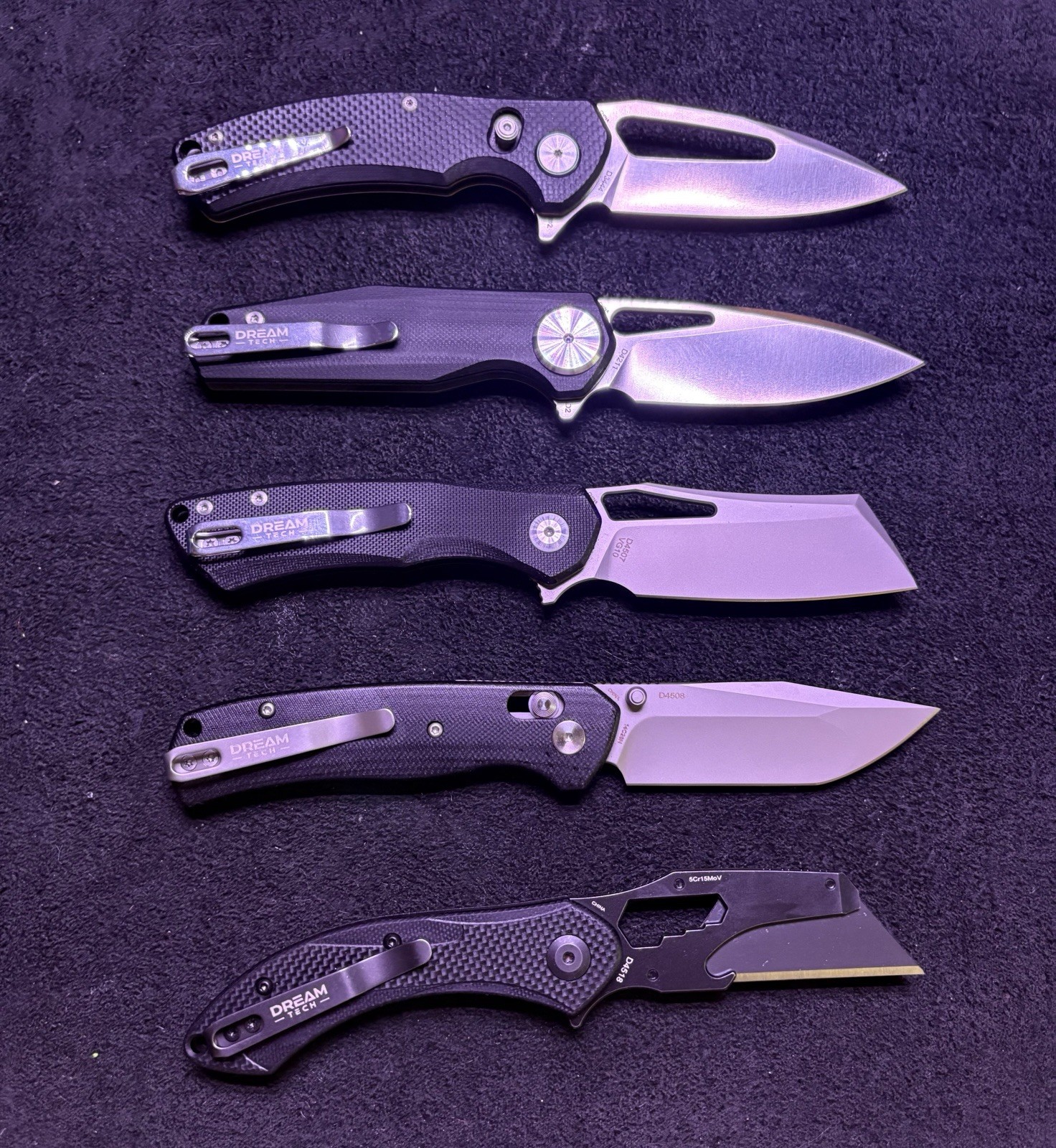 Dream Tech Knife Lot of 5 ++++ Wicked Edge Sharpener Dream Tech Knife Lot of 5 ++++ Wicked Edge Sharpener