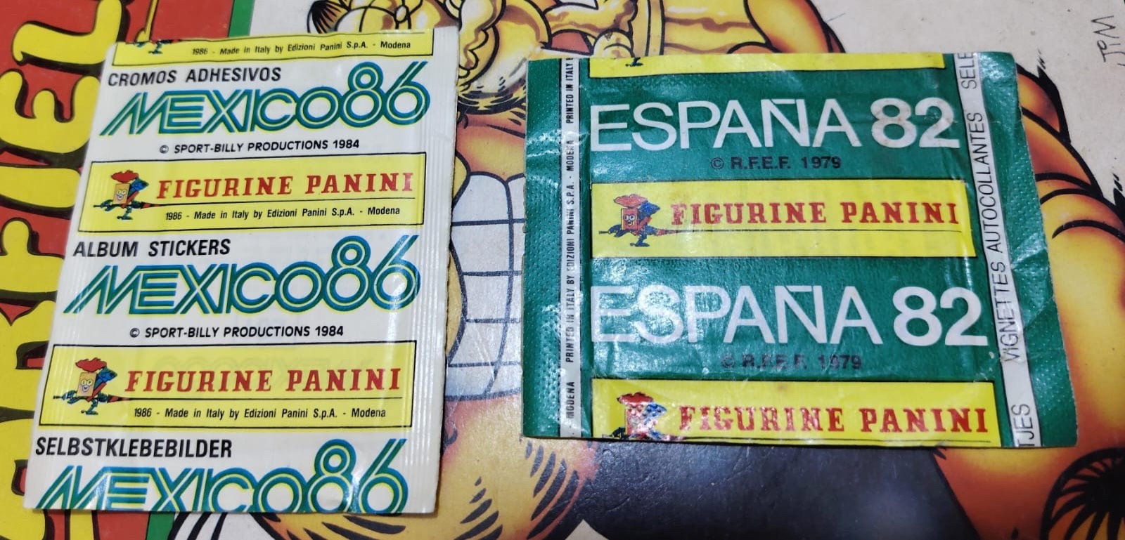 Mexico 86 and Espania82 world cup panini sticker packs Mexico 86 and Espania82 world cup panini sticker packs