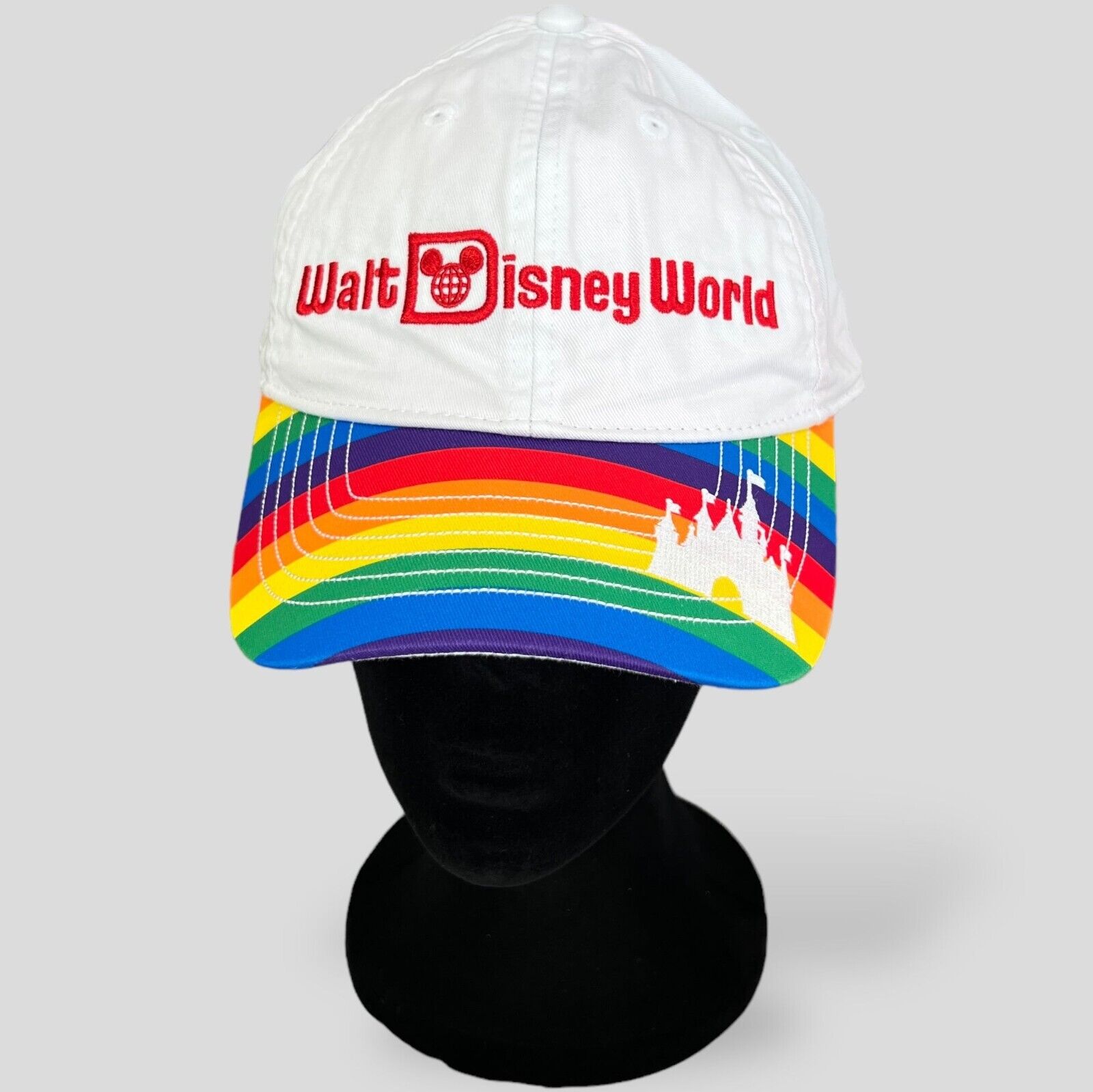 DISNEY WORLD Hat Rainbow Pride Embroidered Walt Disney Parks Adult Sized