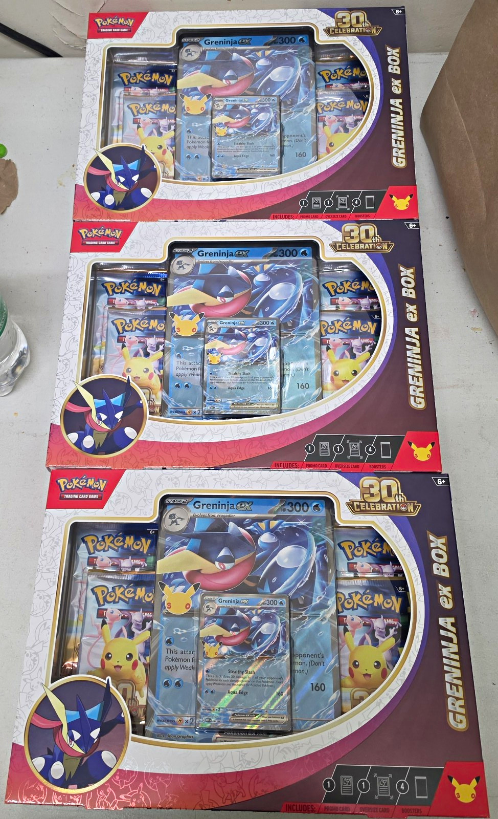 Pokemon 30th Celebration Greninja Ex Box. lot of 3 Pokemon 30th Celebration Greninja Ex Box. lot of 3