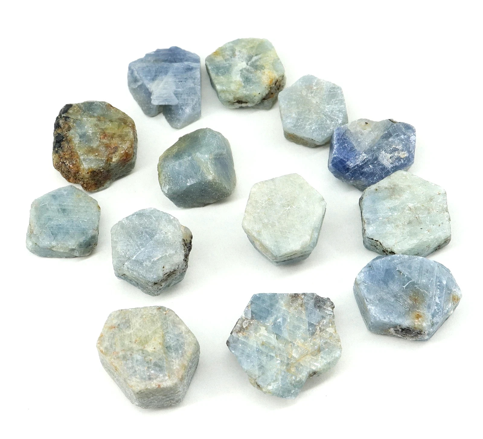Natural Unheated Blue Sapphire Corundum Facet Rough Specimen 271 Carat 13 Pcs