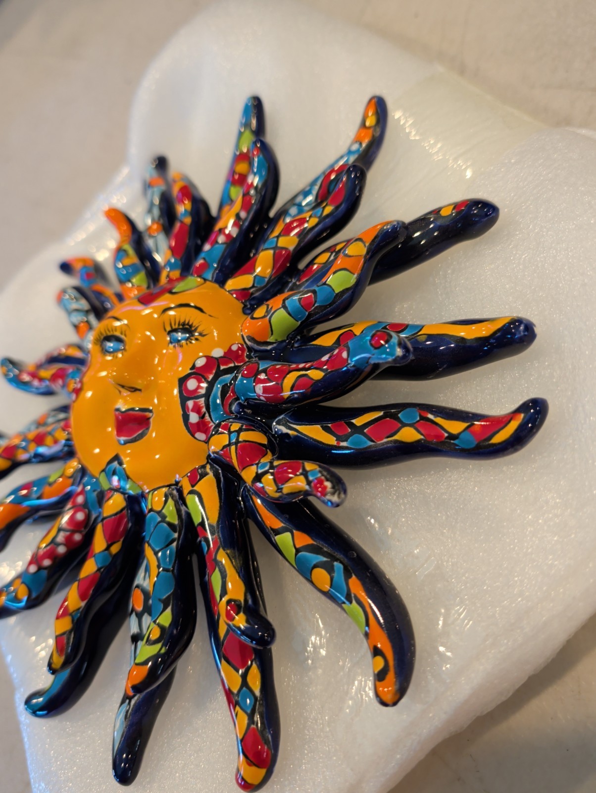 Talavera sun face, resplendor Mexican artist Gerardo Garcia Talavera sun face, resplendor Mexican artist Gerardo Garcia
