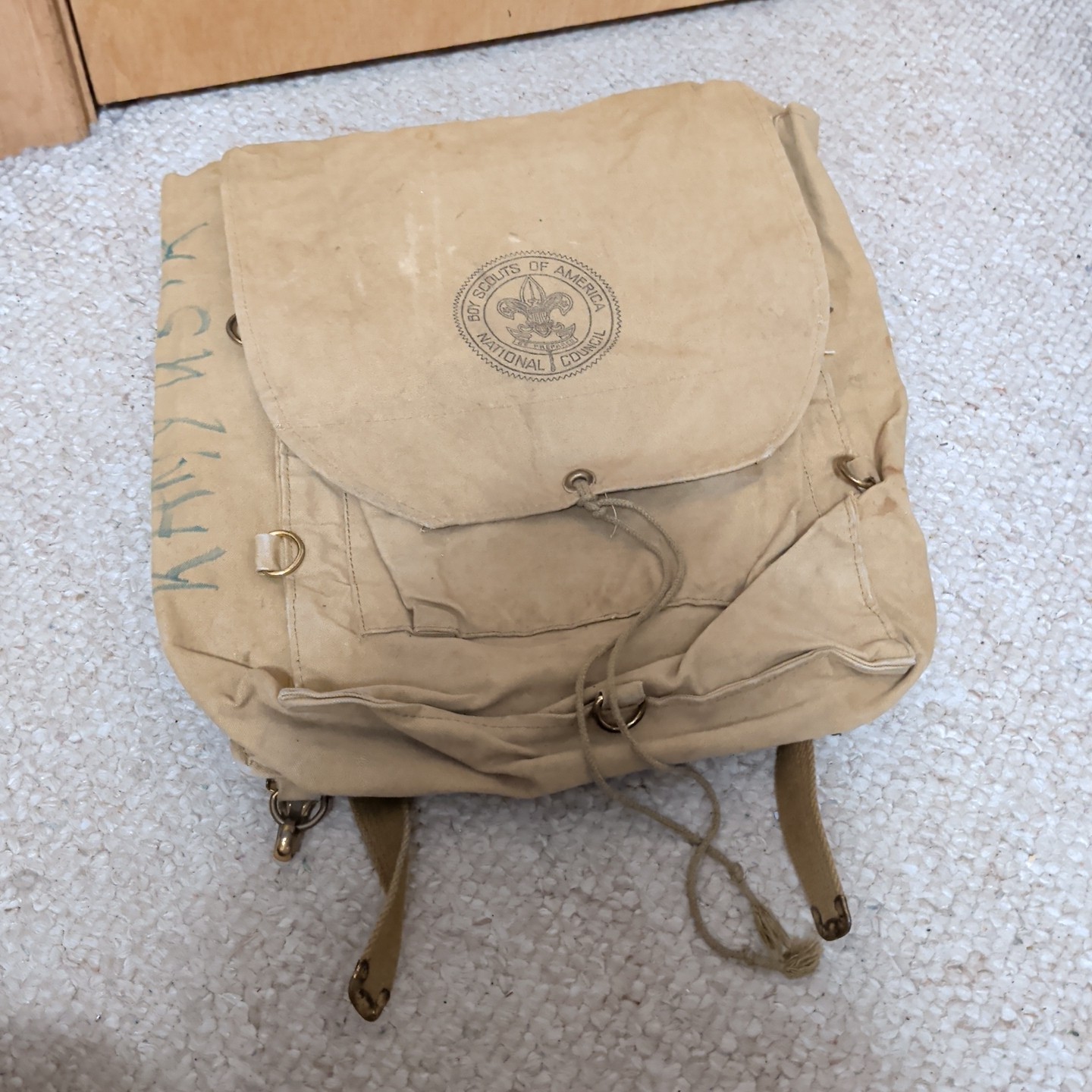 True Vintage Boy Scouts Backpack NO 573 Diamond brand BSA Haversack As Found True Vintage Boy Scouts Backpack NO 573 Diamond brand BSA Haversack As Found