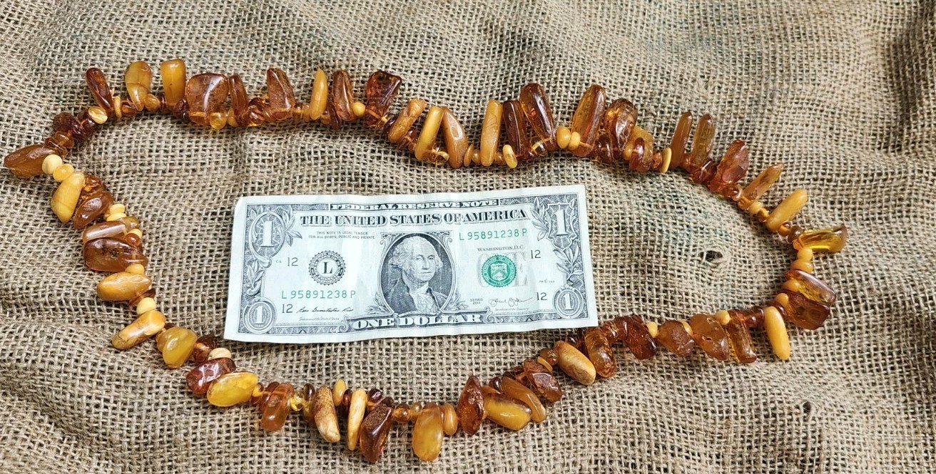 Antique Strand Of Mixed Amber Beads. 30" Inches Antique Strand Of Mixed Amber Beads. 30" Inches