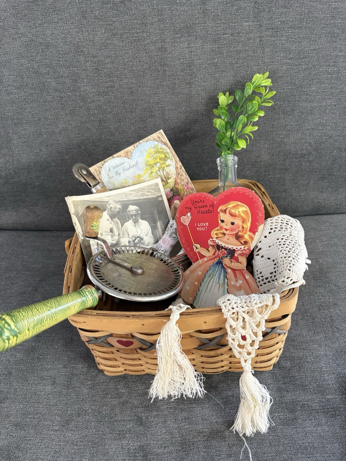 Antique Vintage Upcycled Repurposed Primitive Vignette Tabletop Cottagecore